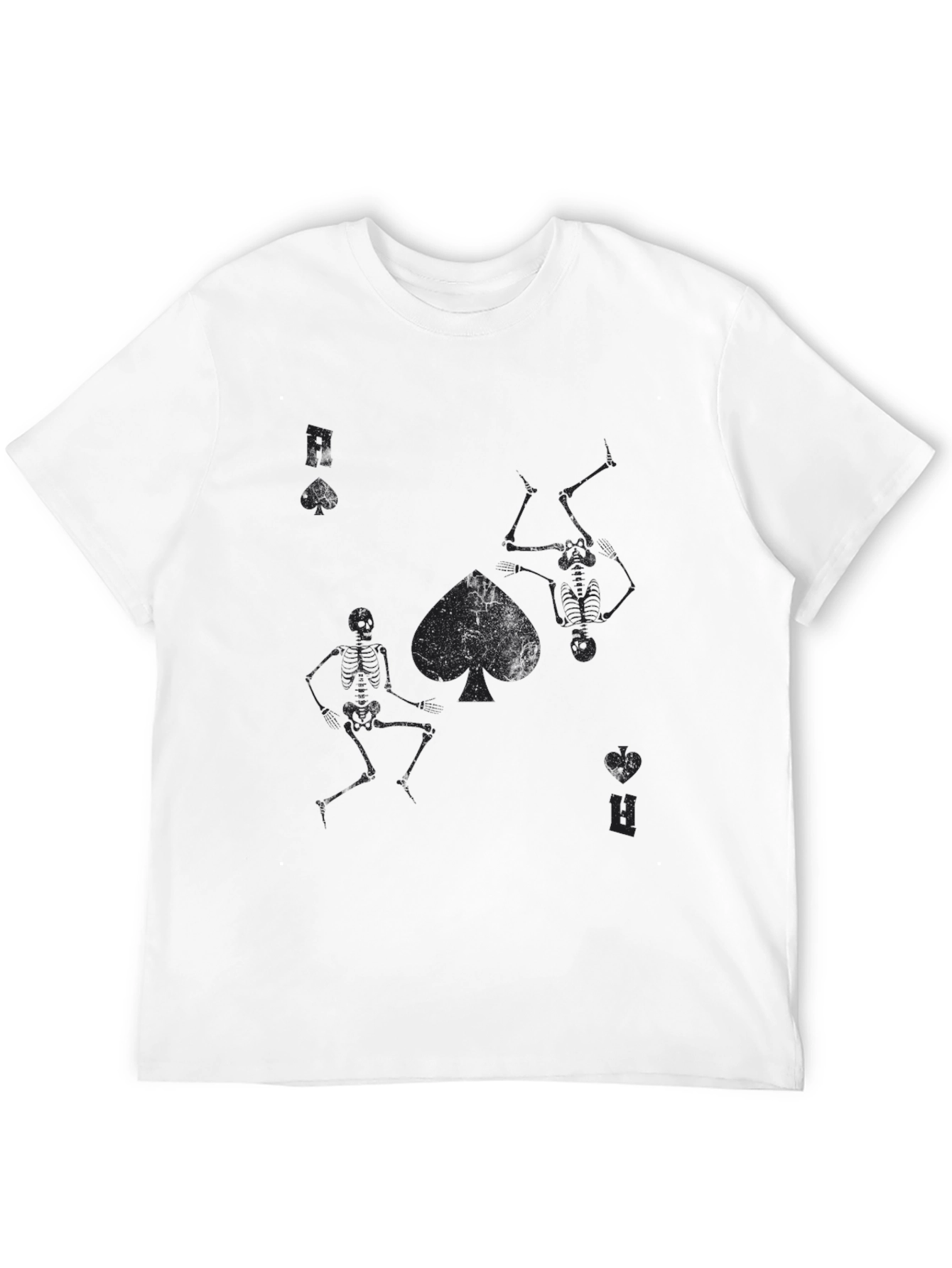 Black Ace of Spades Skeleton T-Shirt