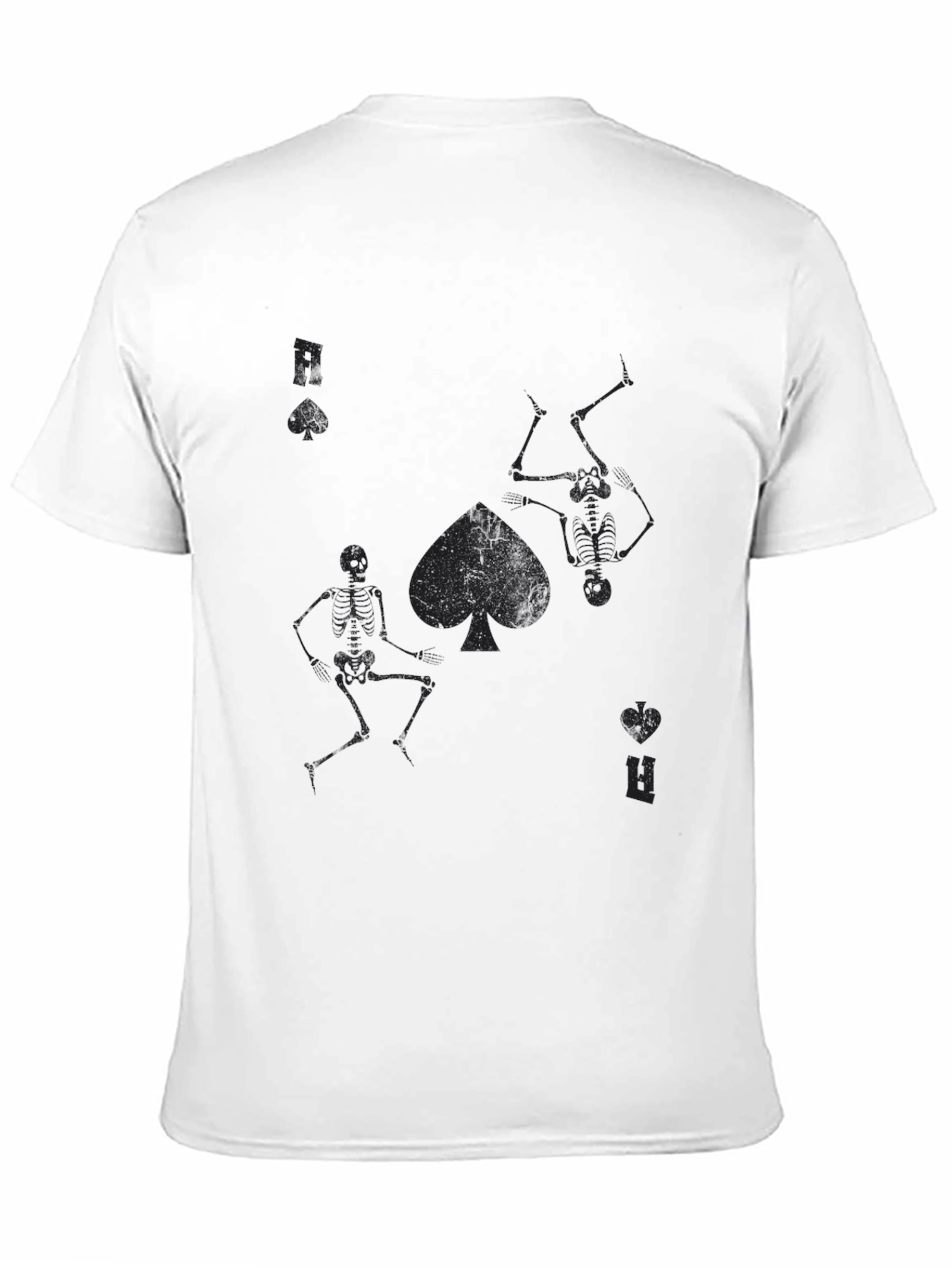 Black Ace of Spades Skeleton T-Shirt