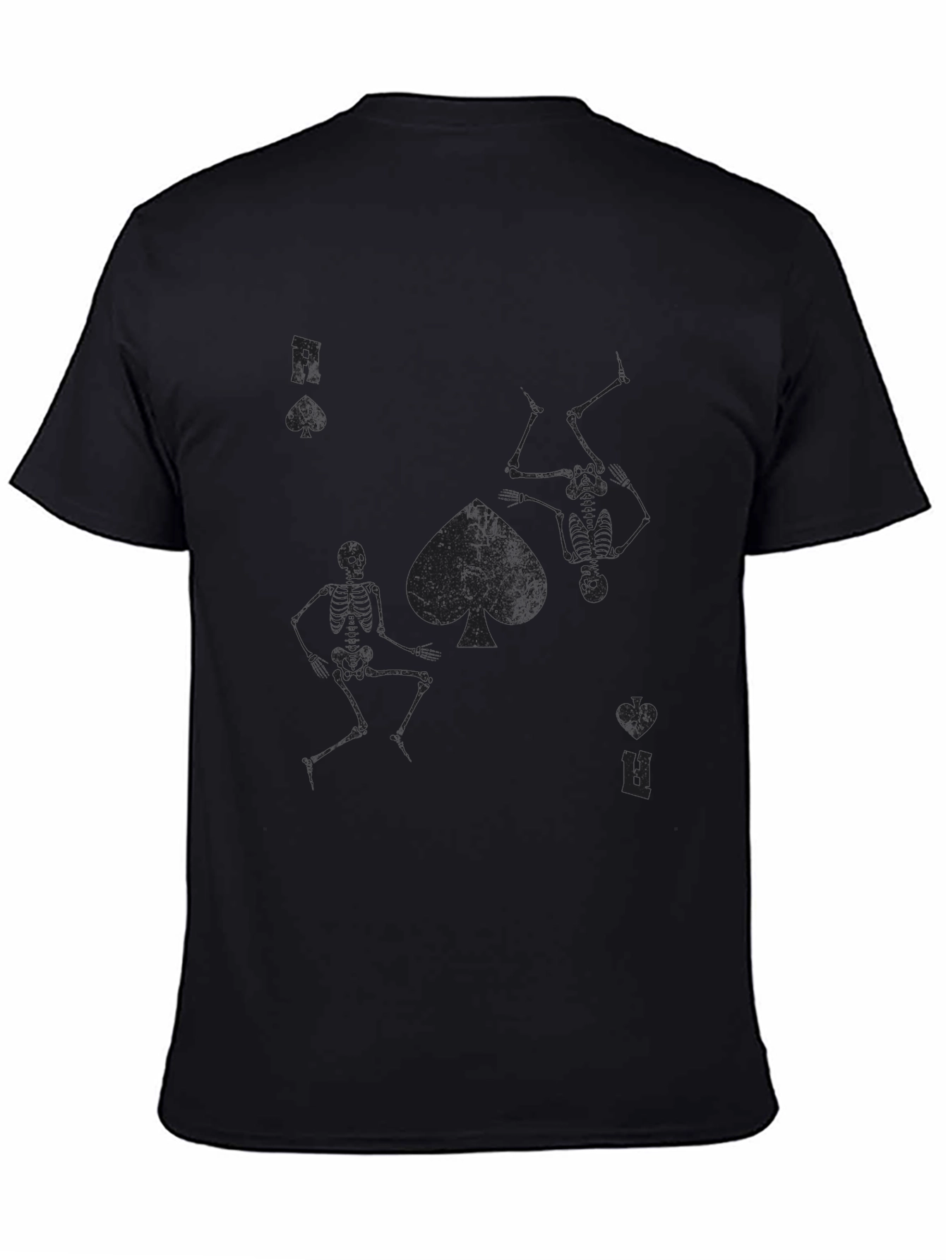 Black Ace of Spades Skeleton T-Shirt