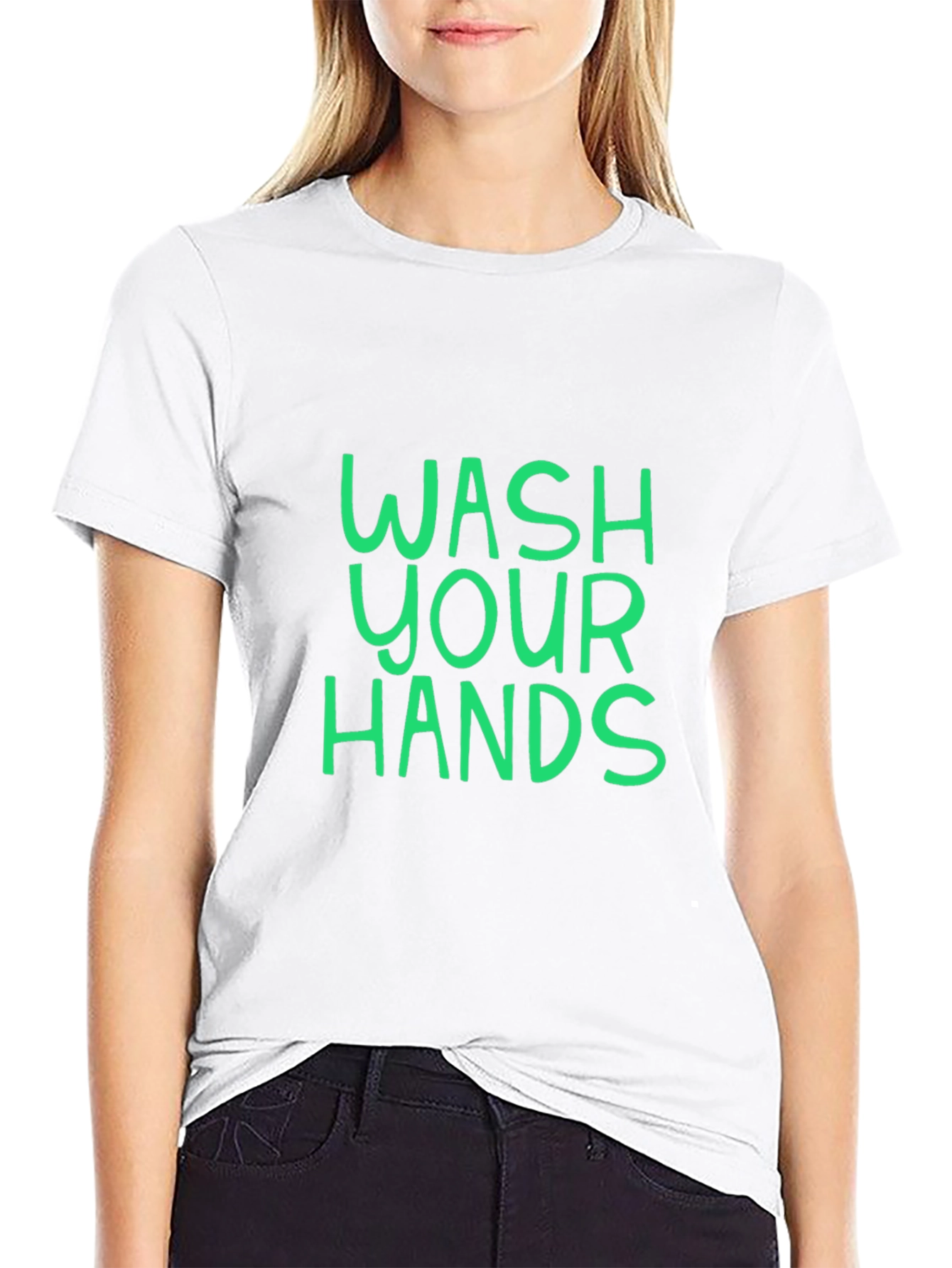 Wash Your Hands Graphic Tee - Black Unisex T-Shirt