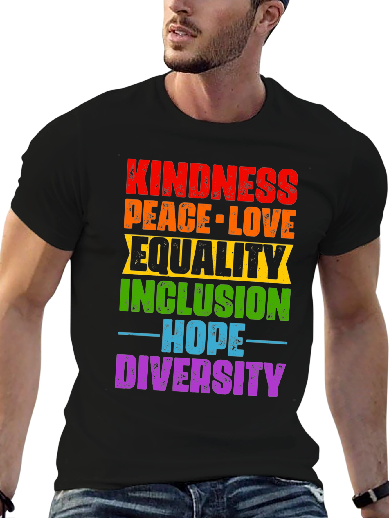 Kindness Peace Love Equality Inclusion Hope Diversity T-Shirt