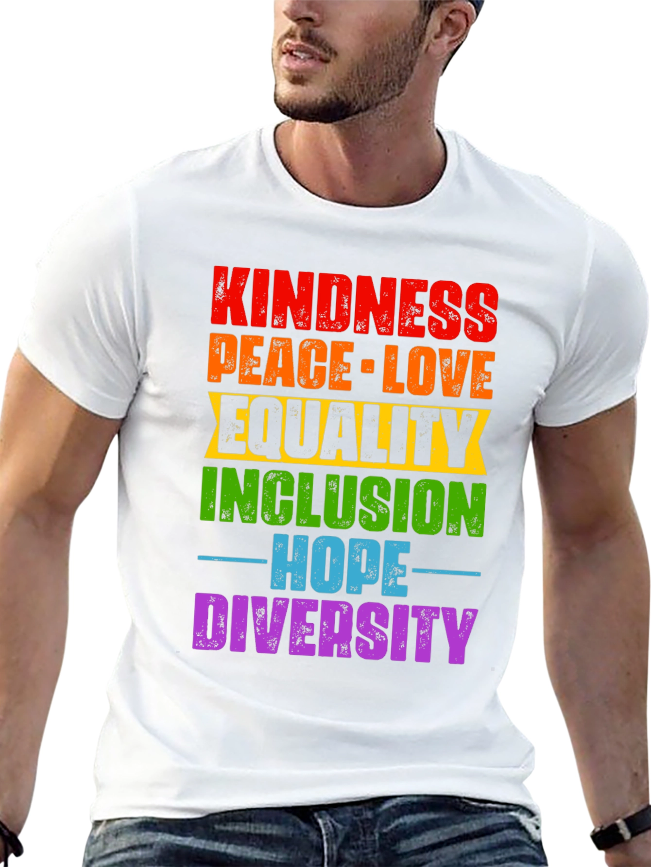 Kindness Peace Love Equality Inclusion Hope Diversity T-Shirt