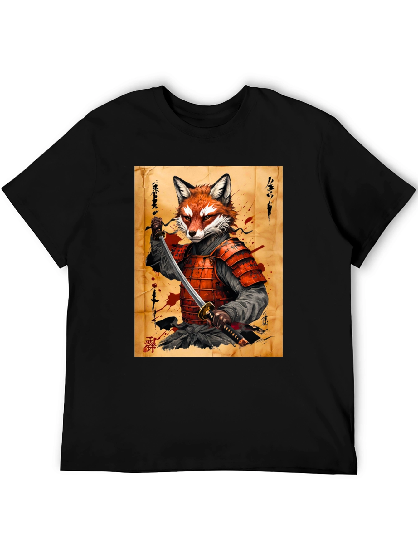 Fox Samurai Graphic T-Shirt - Unique Design