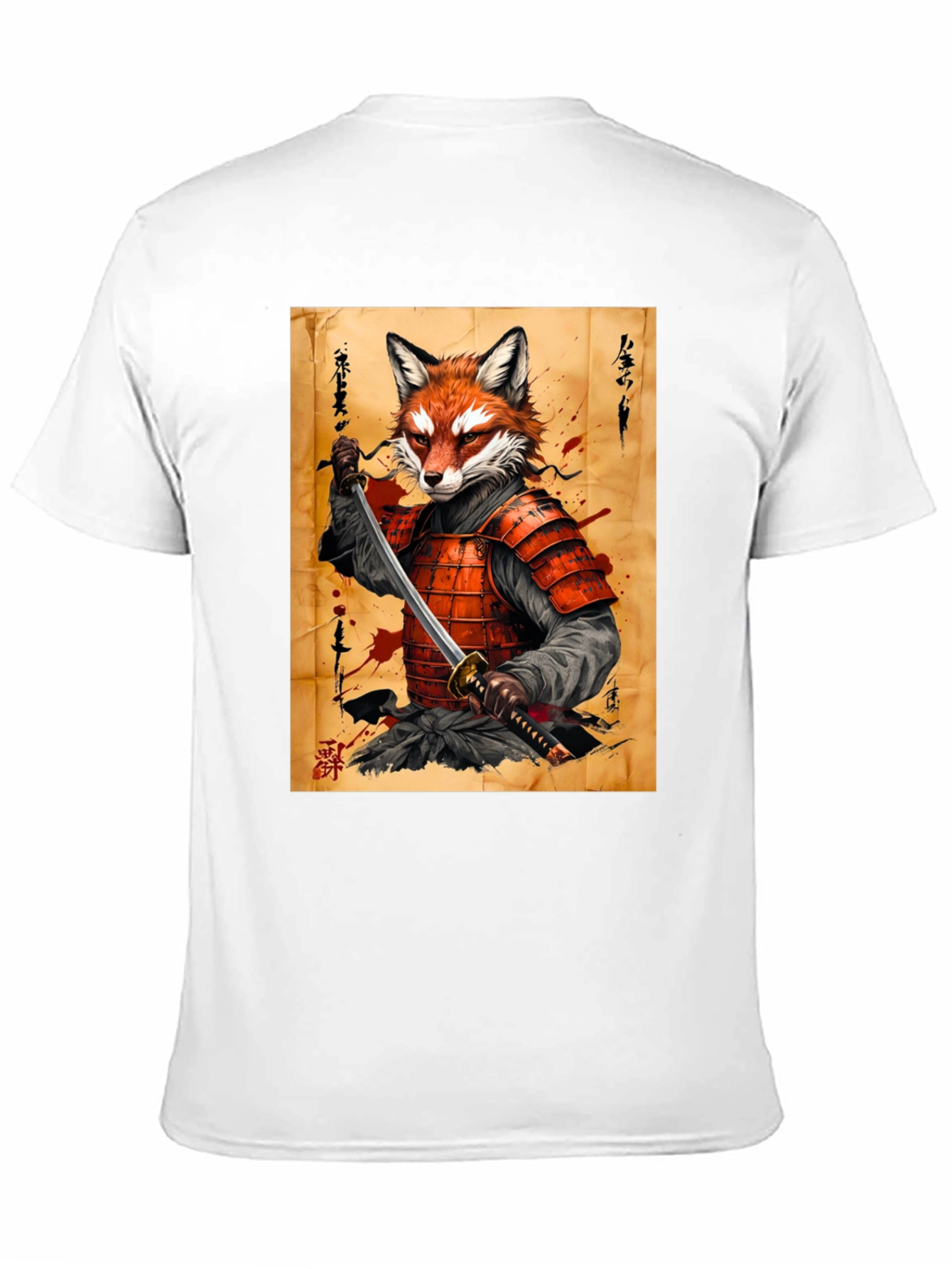 Fox Samurai Graphic T-Shirt - Unique Design