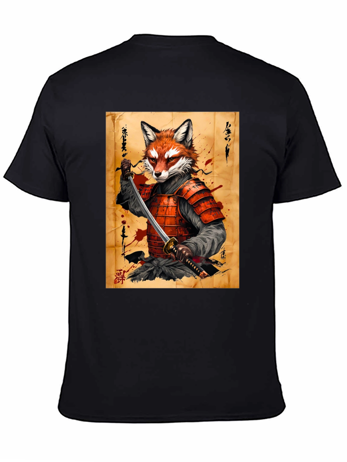 Fox Samurai Graphic T-Shirt - Unique Design