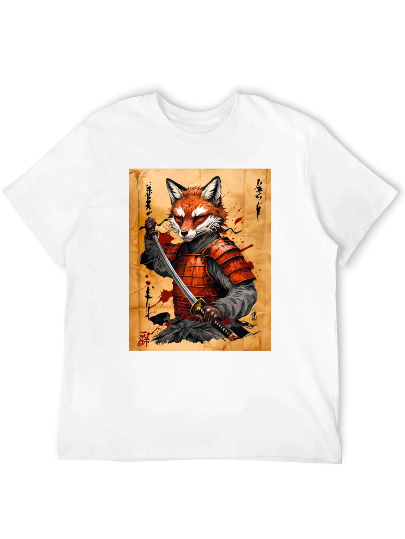 Fox Samurai Graphic T-Shirt - Unique Design