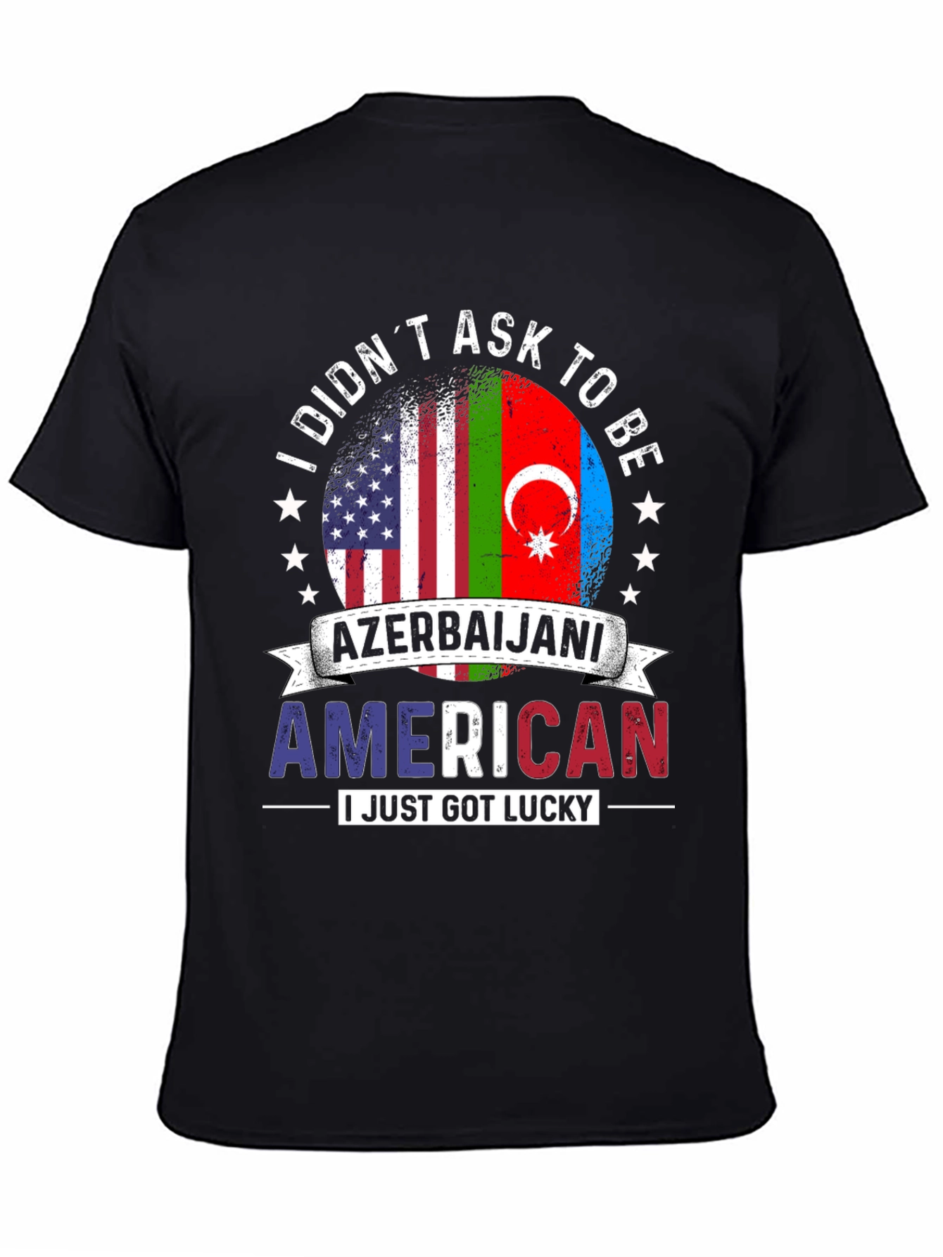 Azerbaijani American T-Shirt Flag Design