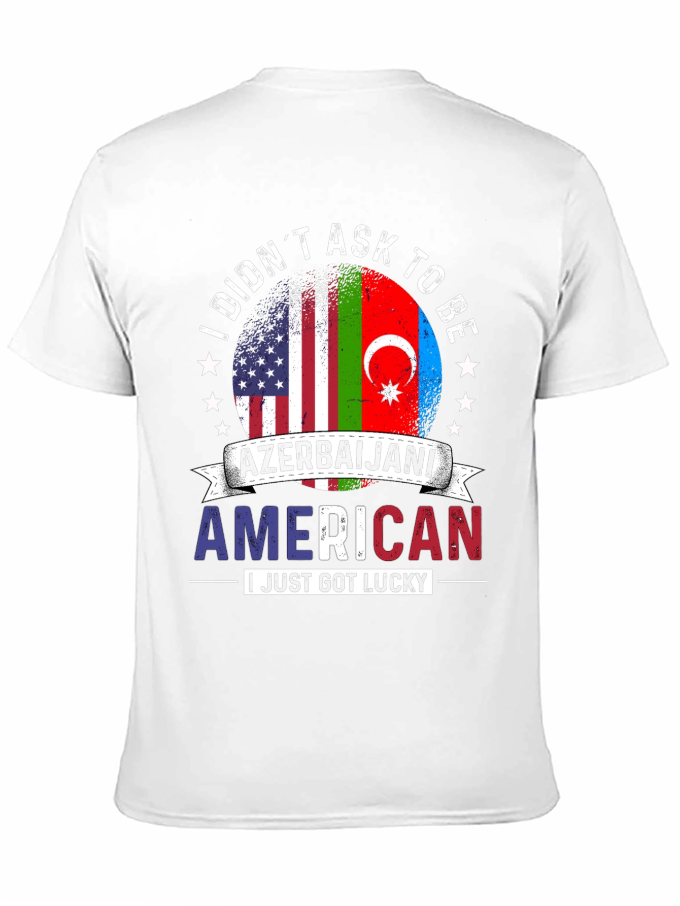 Azerbaijani American T-Shirt Flag Design