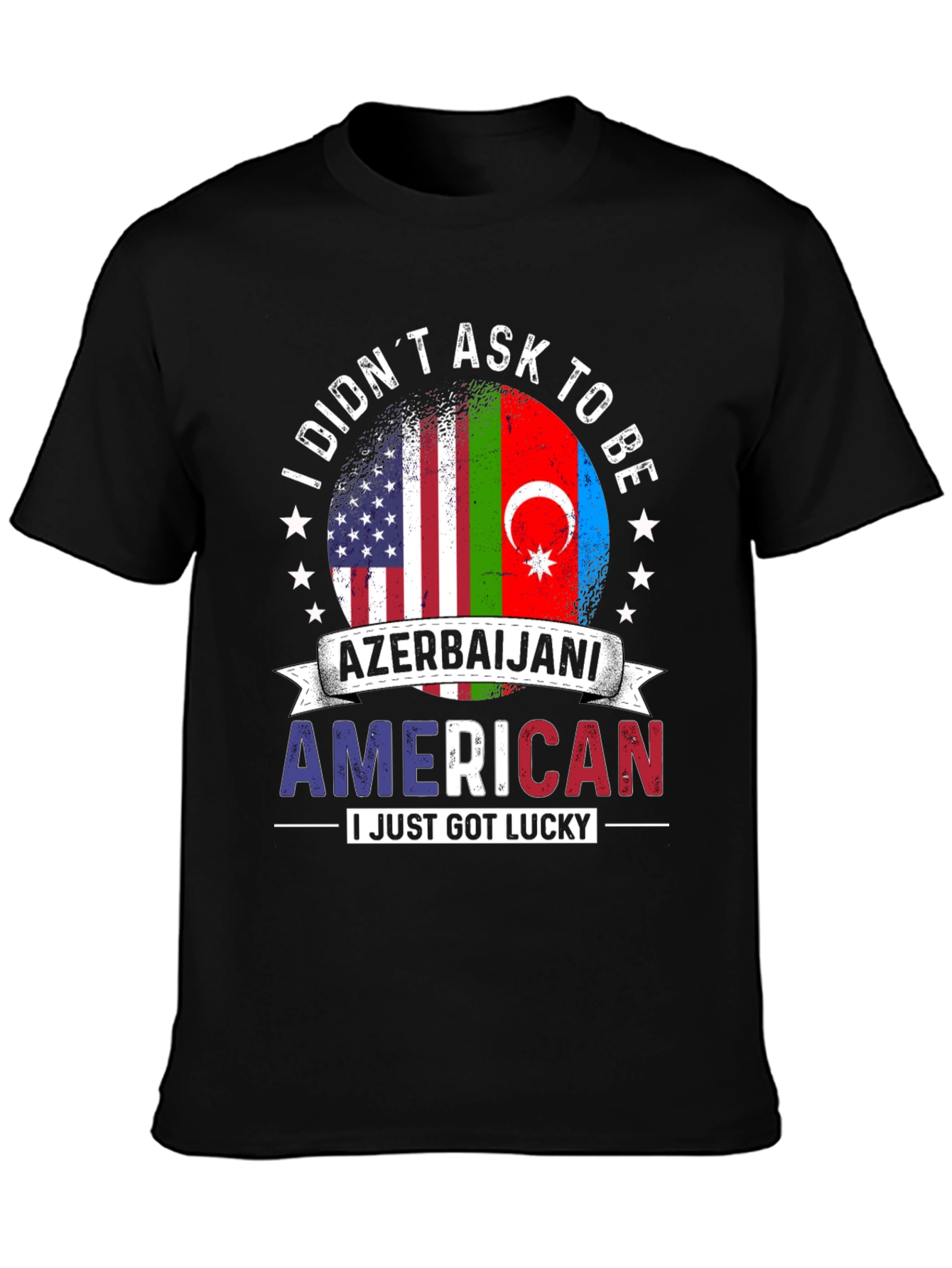 Azerbaijani American T-Shirt Flag Design
