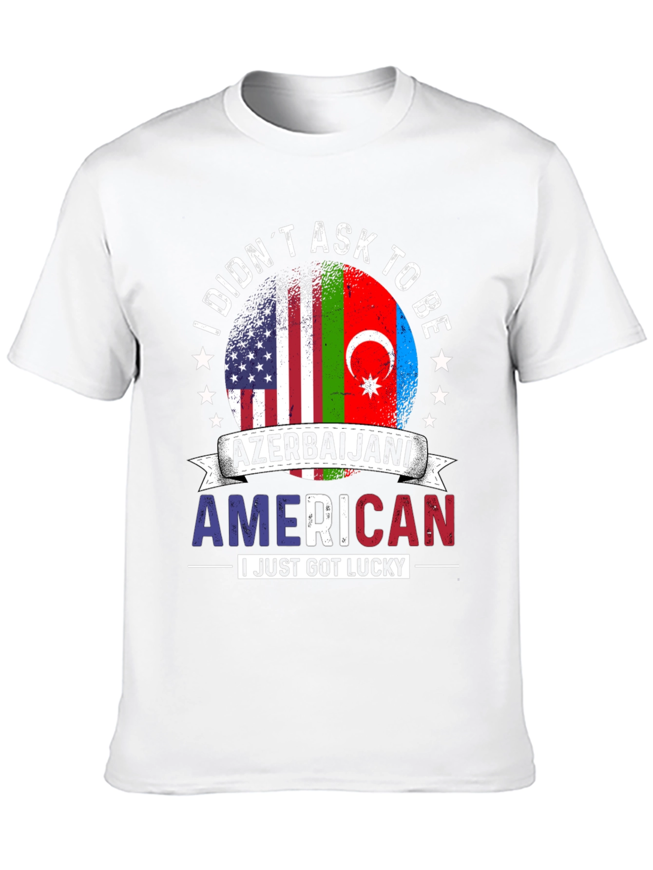 Azerbaijani American T-Shirt Flag Design