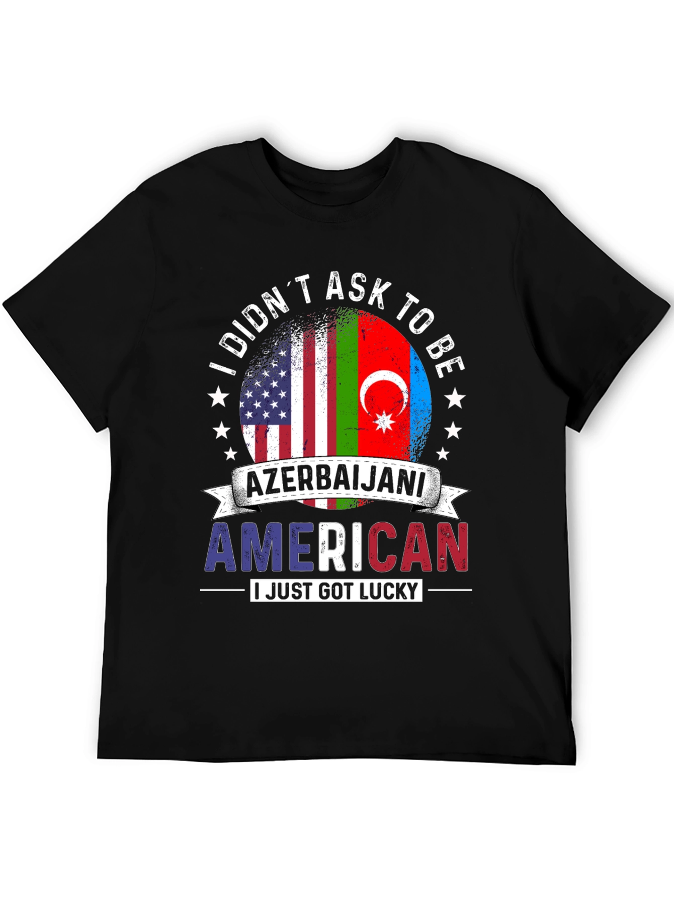 Azerbaijani American T-Shirt Flag Design