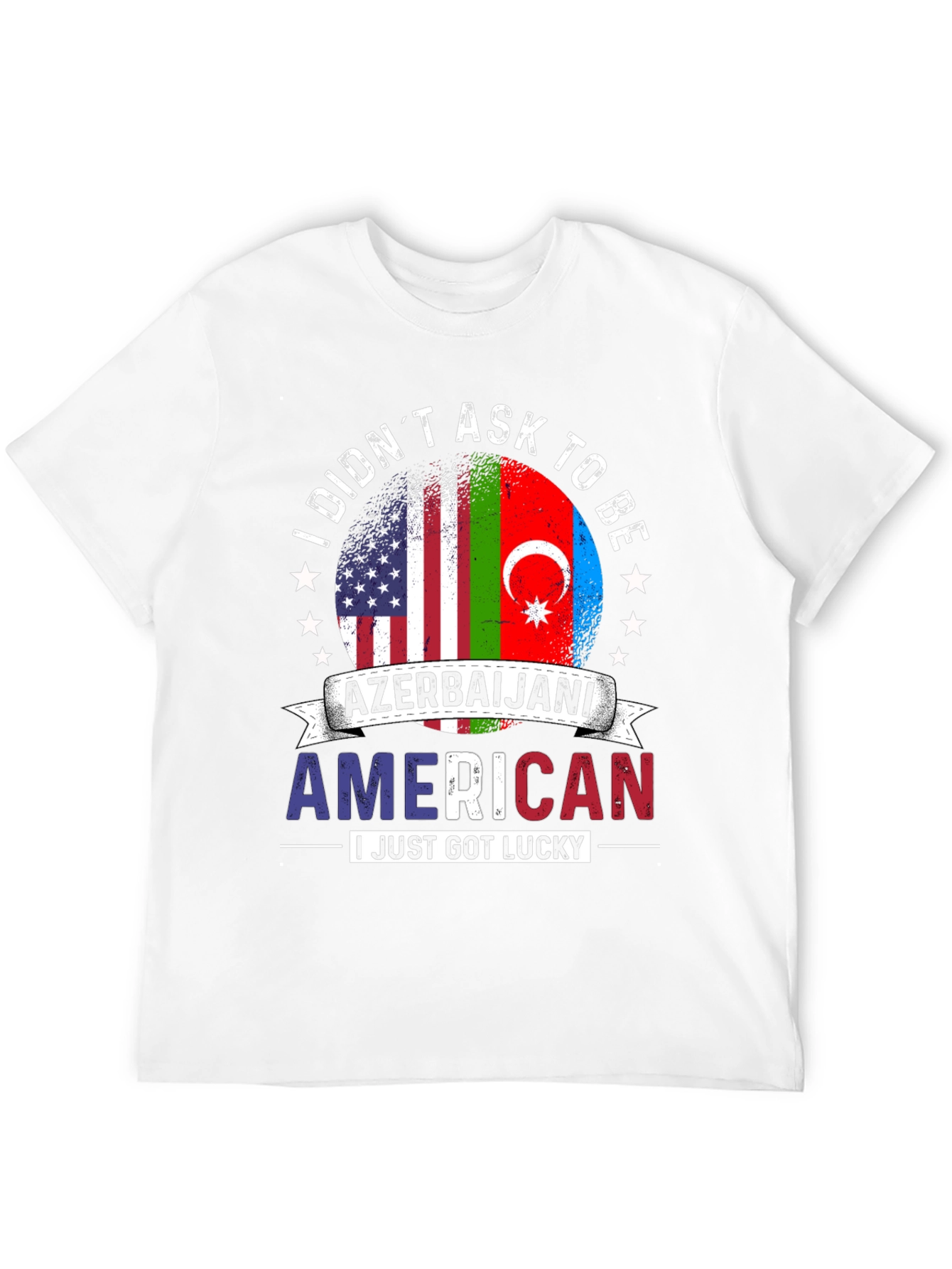 Azerbaijani American T-Shirt Flag Design