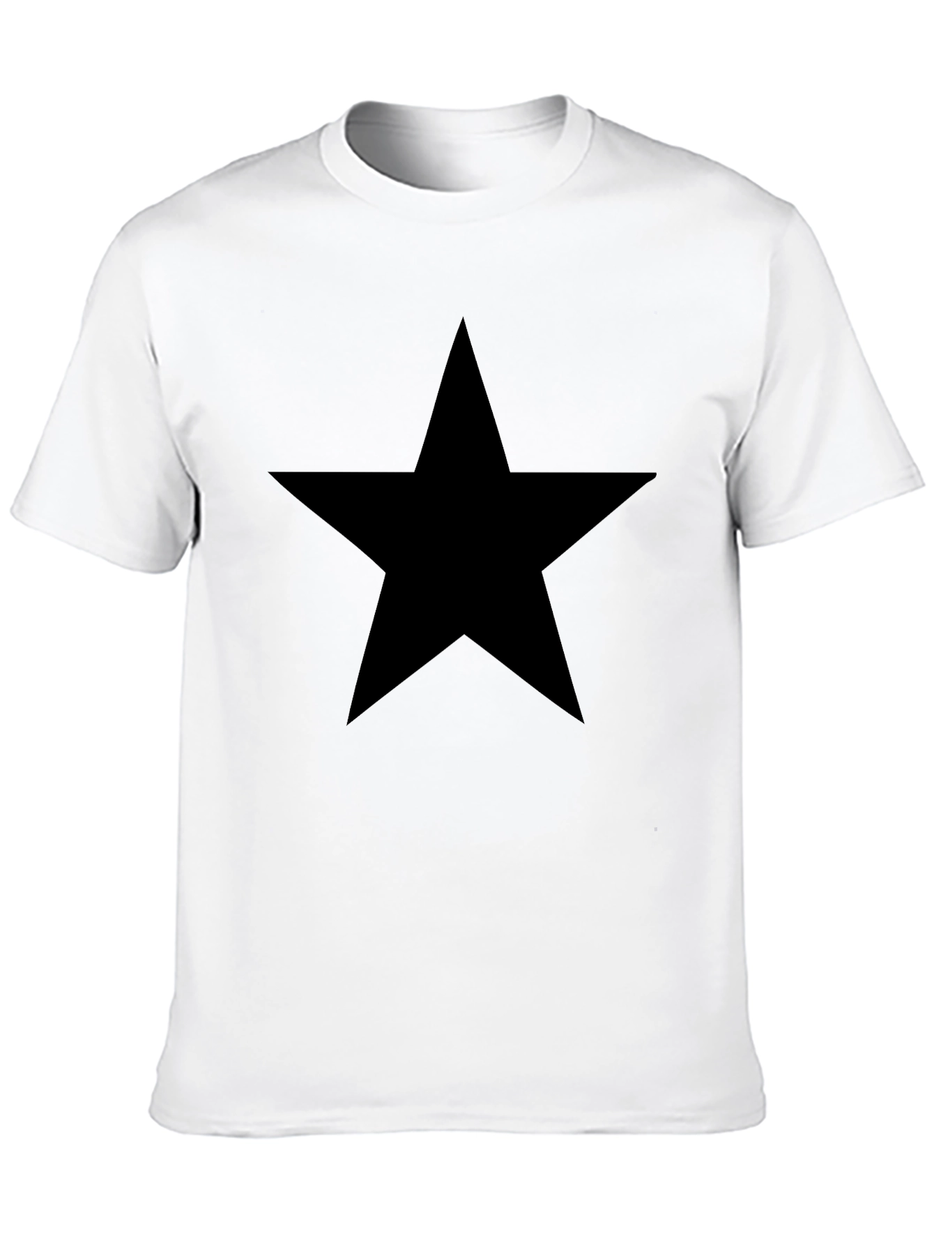 Bold Star Graphic Tee - Classic Black Cotton T-Shirt