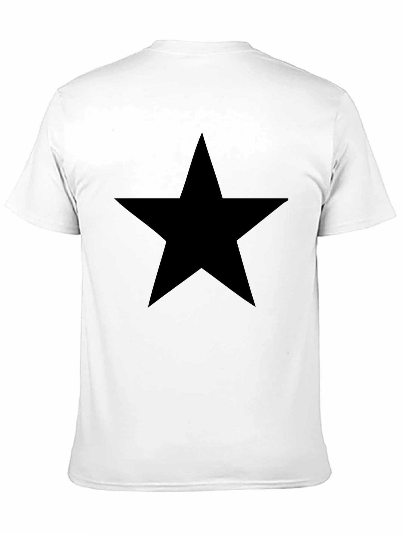 Bold Star Graphic Tee - Classic Black Cotton T-Shirt