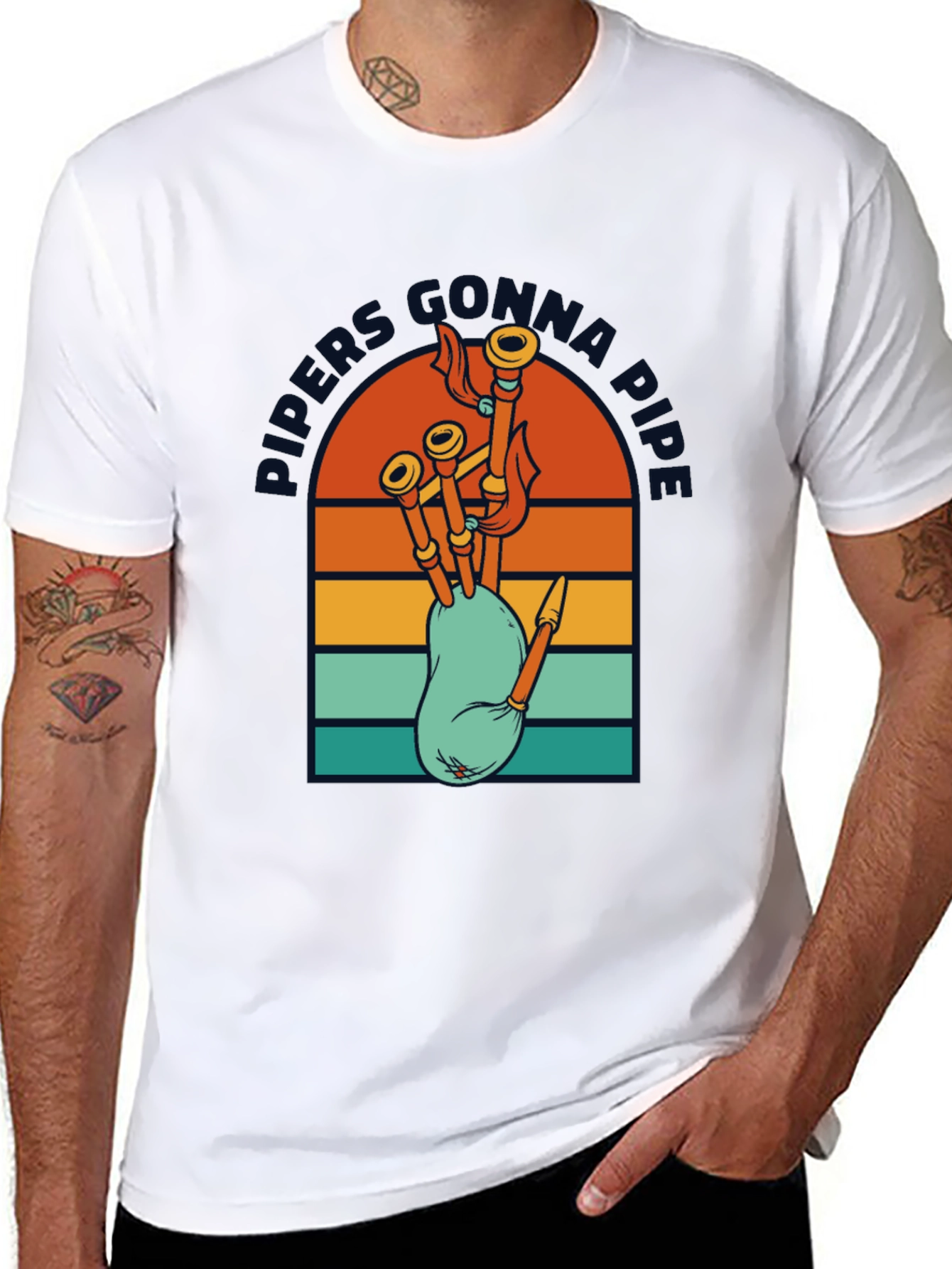 Pipers Gonna Pipe Retro T-Shirt