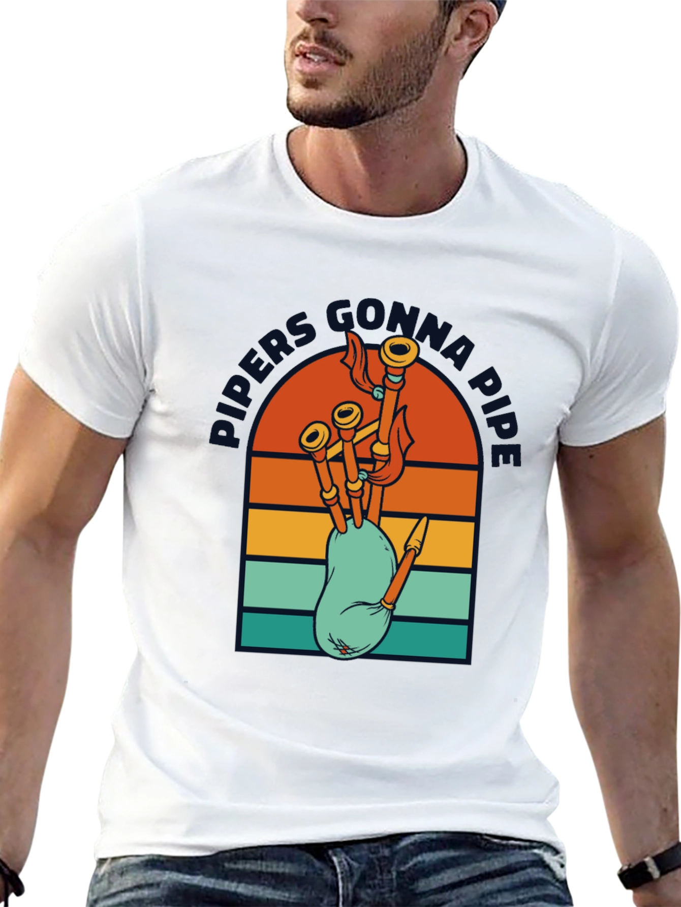 Pipers Gonna Pipe Retro T-Shirt