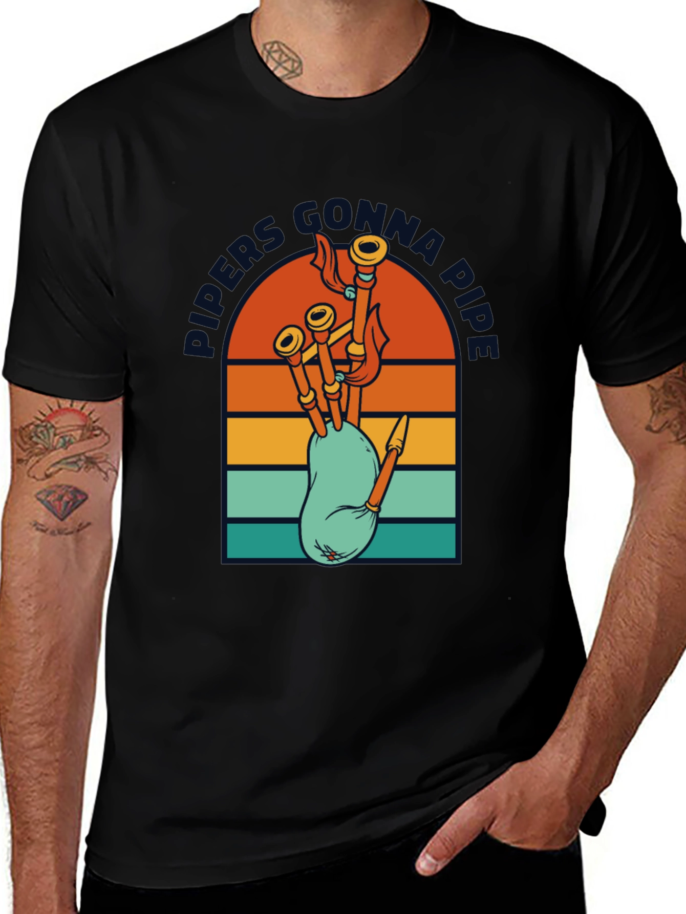Pipers Gonna Pipe Retro T-Shirt