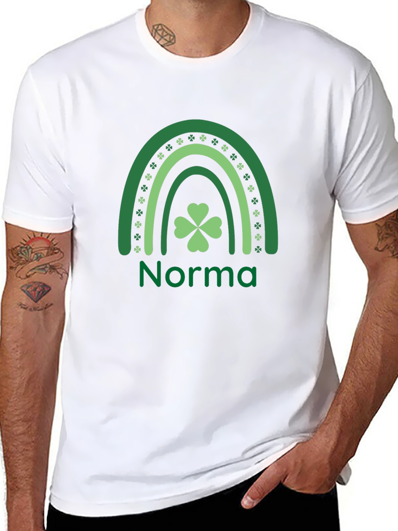 Norma Shamrock Rainbow St. Patricks Day T-Shirt