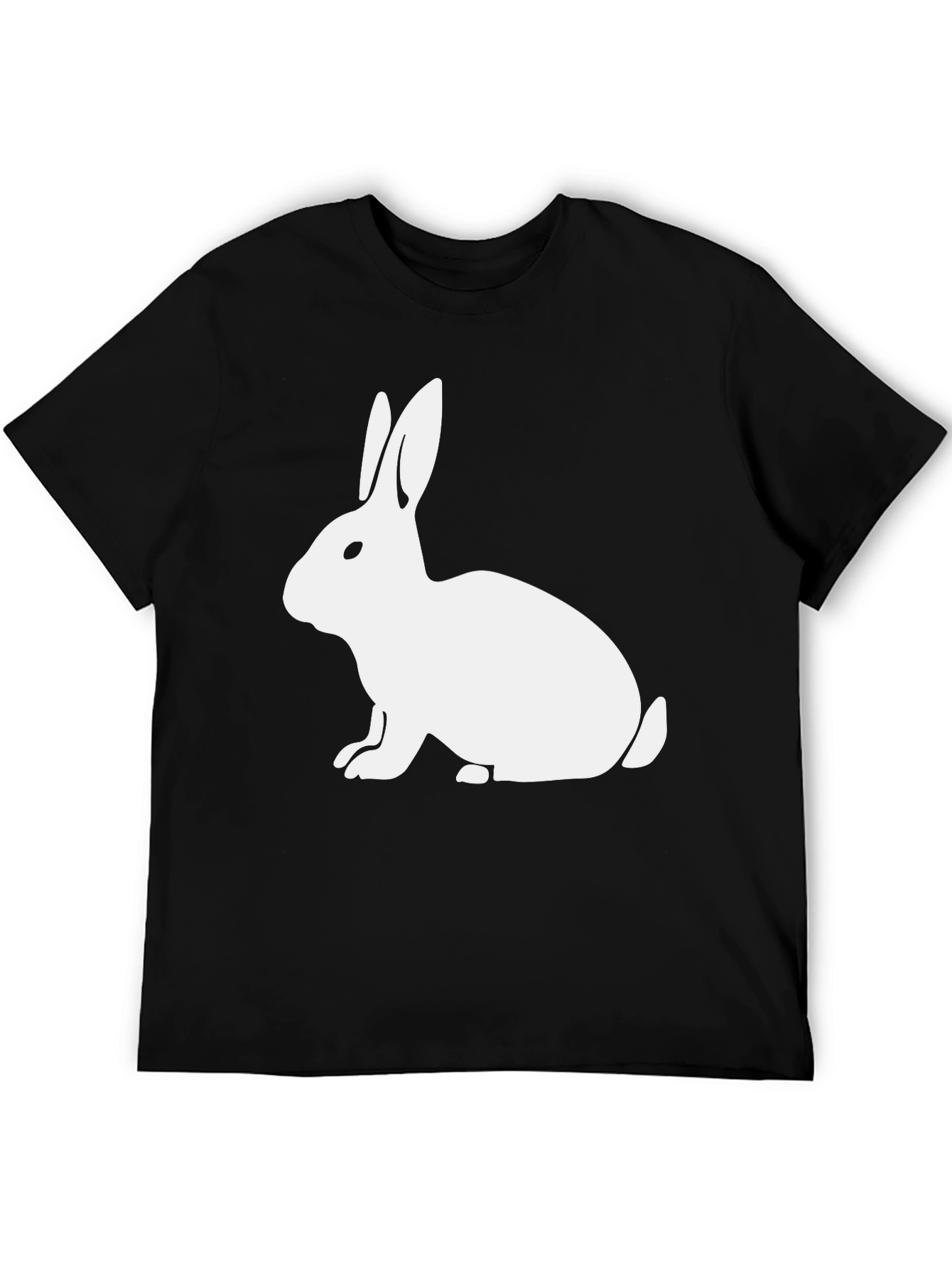 Rabbit Graphic Print Tee - Black