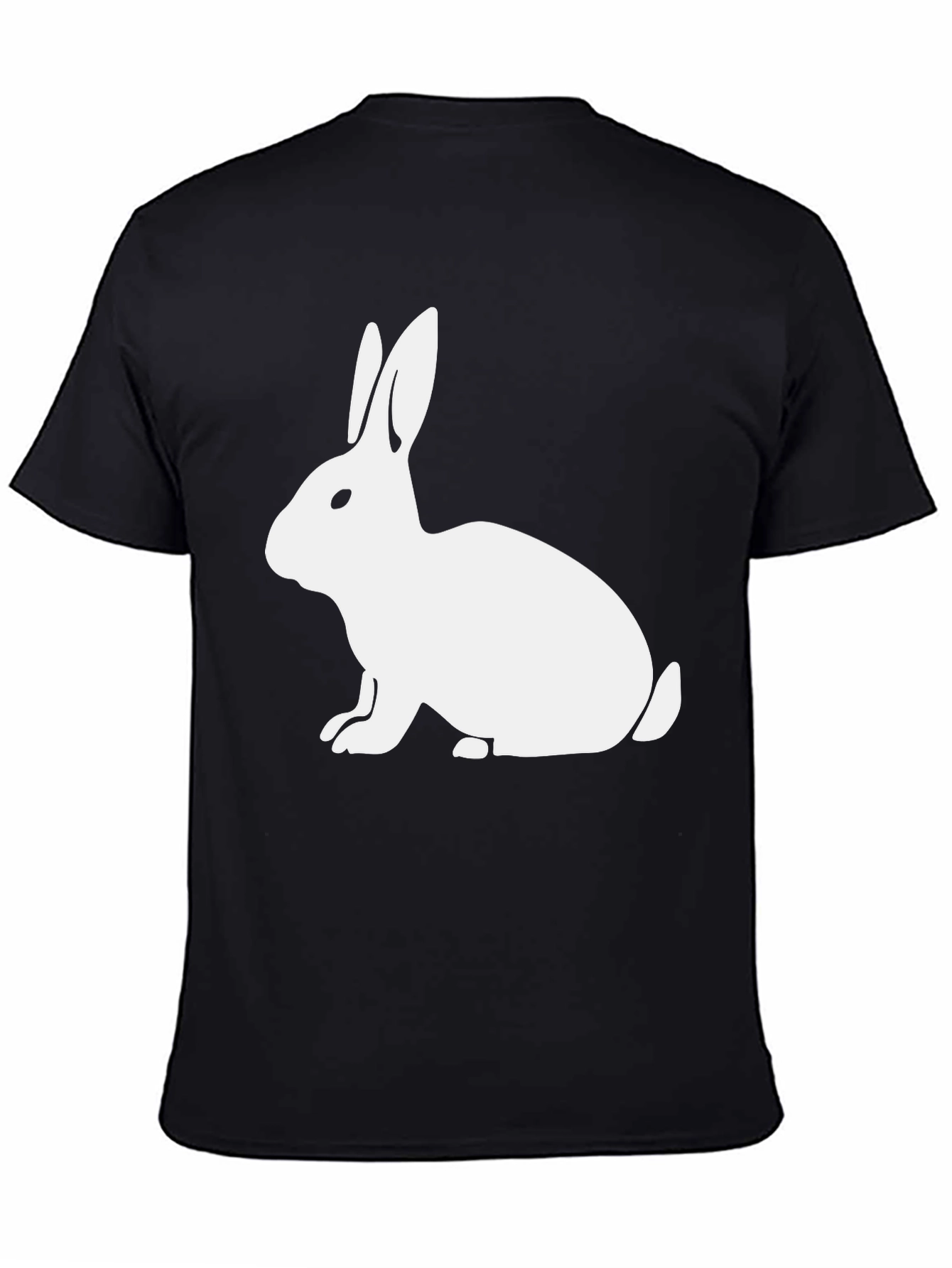 Rabbit Graphic Print Tee - Black
