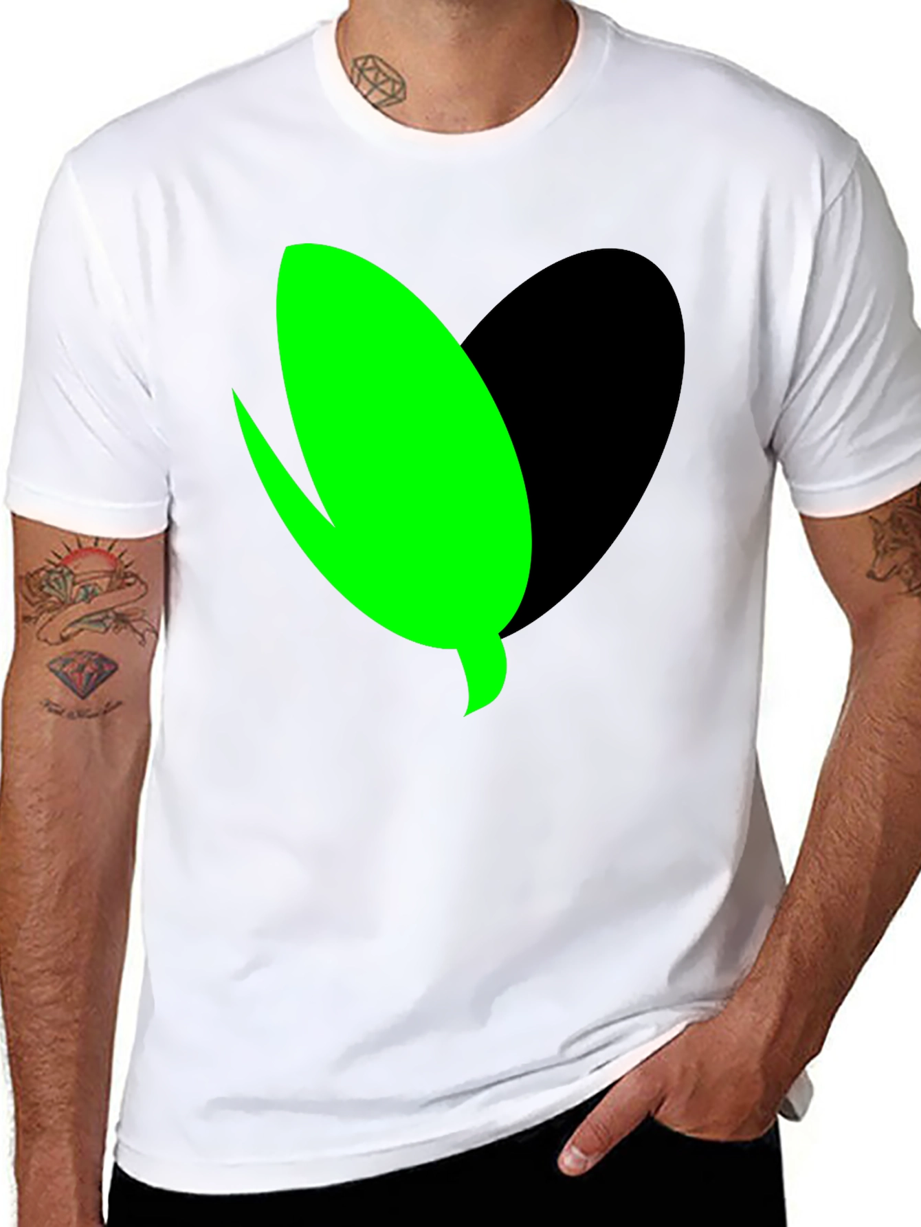 Modern Alien Eye Graphic Tee - Black