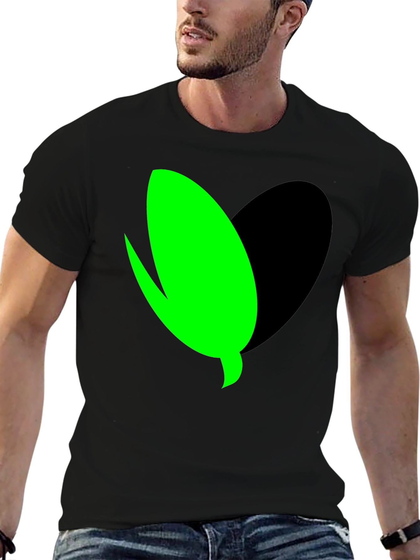 Modern Alien Eye Graphic Tee - Black