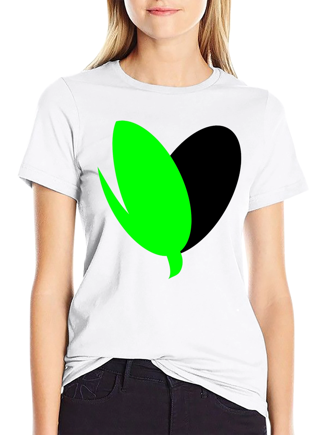 Modern Alien Eye Graphic Tee - Black