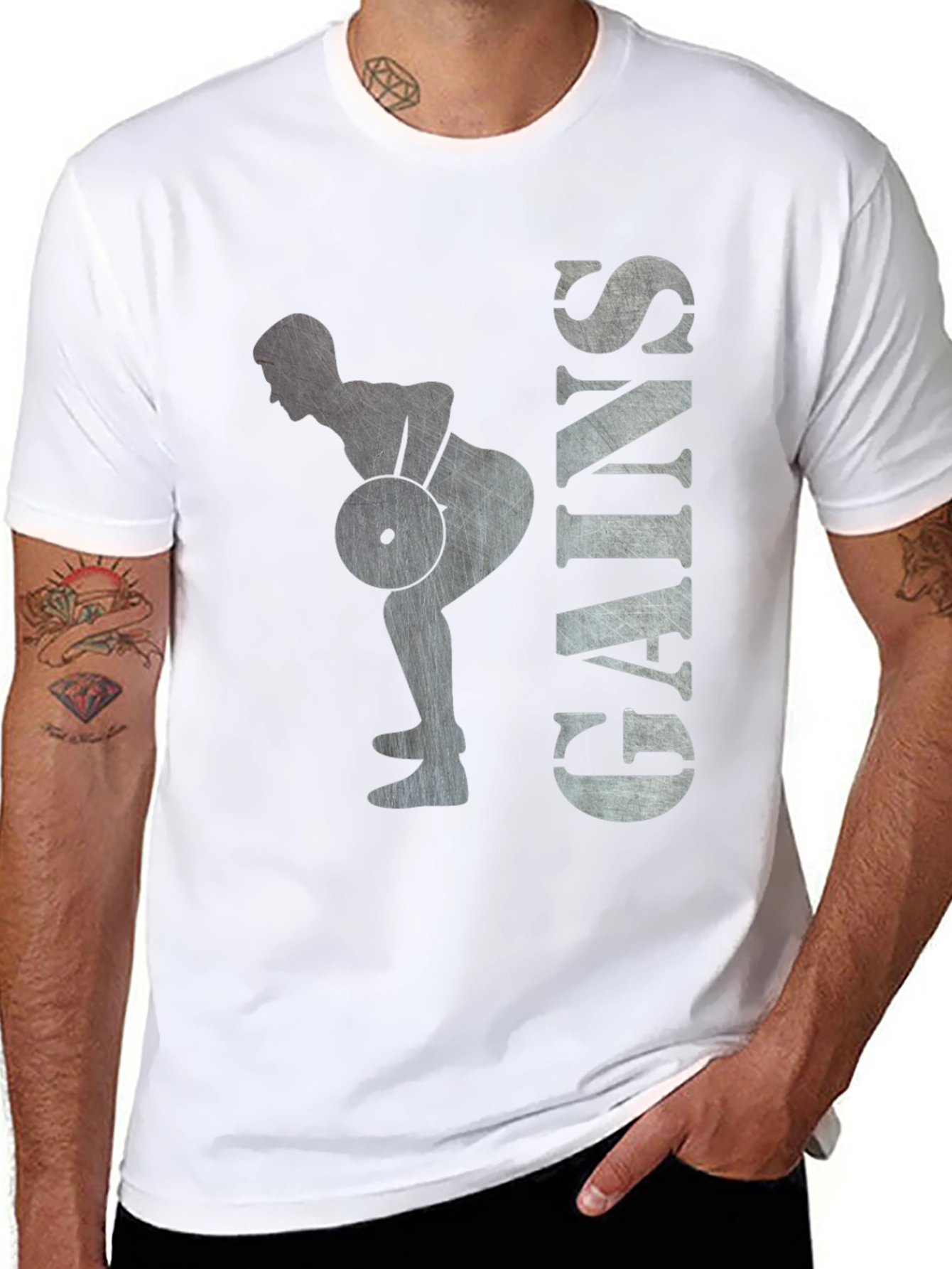 Gains Lifting Graphic T-Shirt - Black