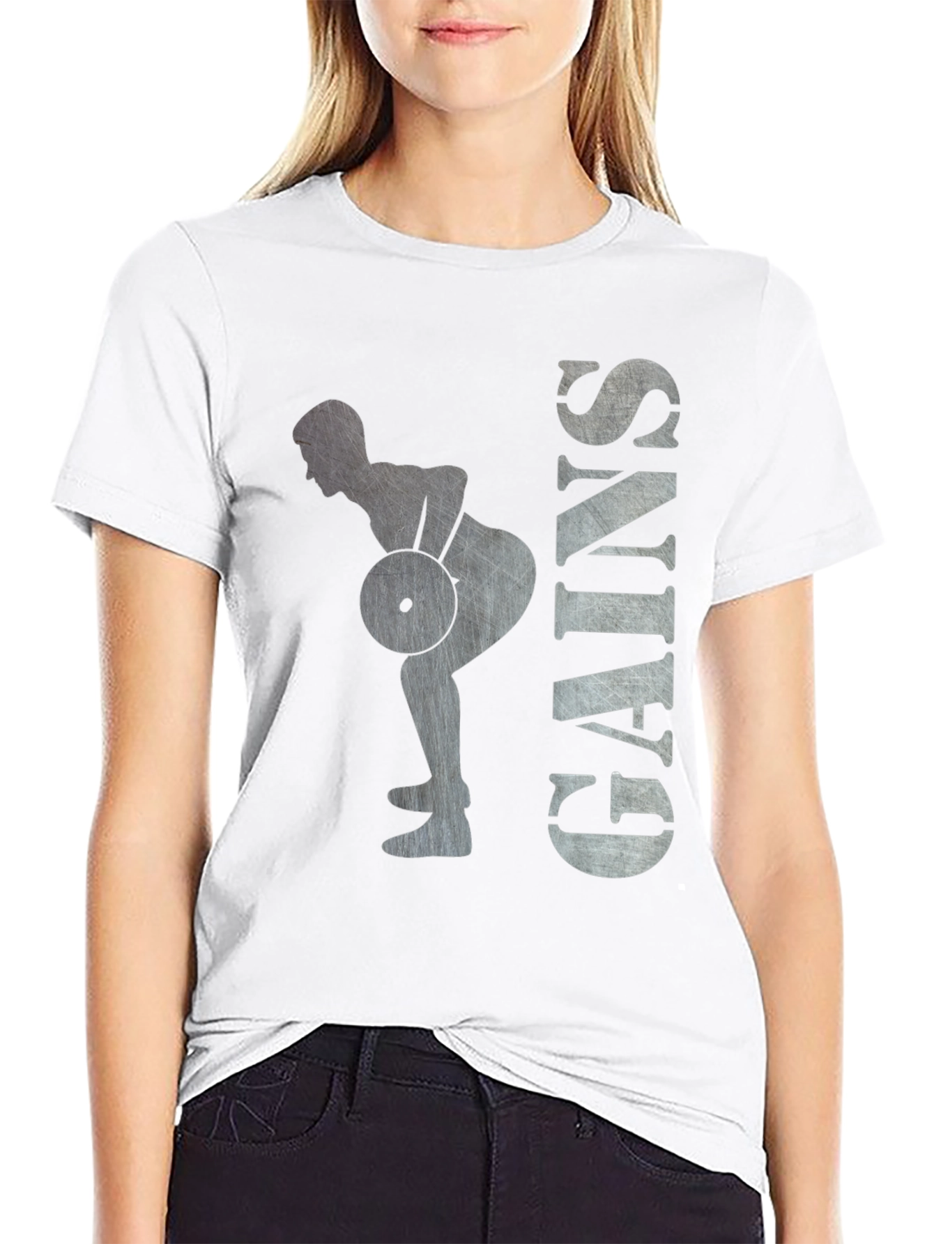 Gains Lifting Graphic T-Shirt - Black