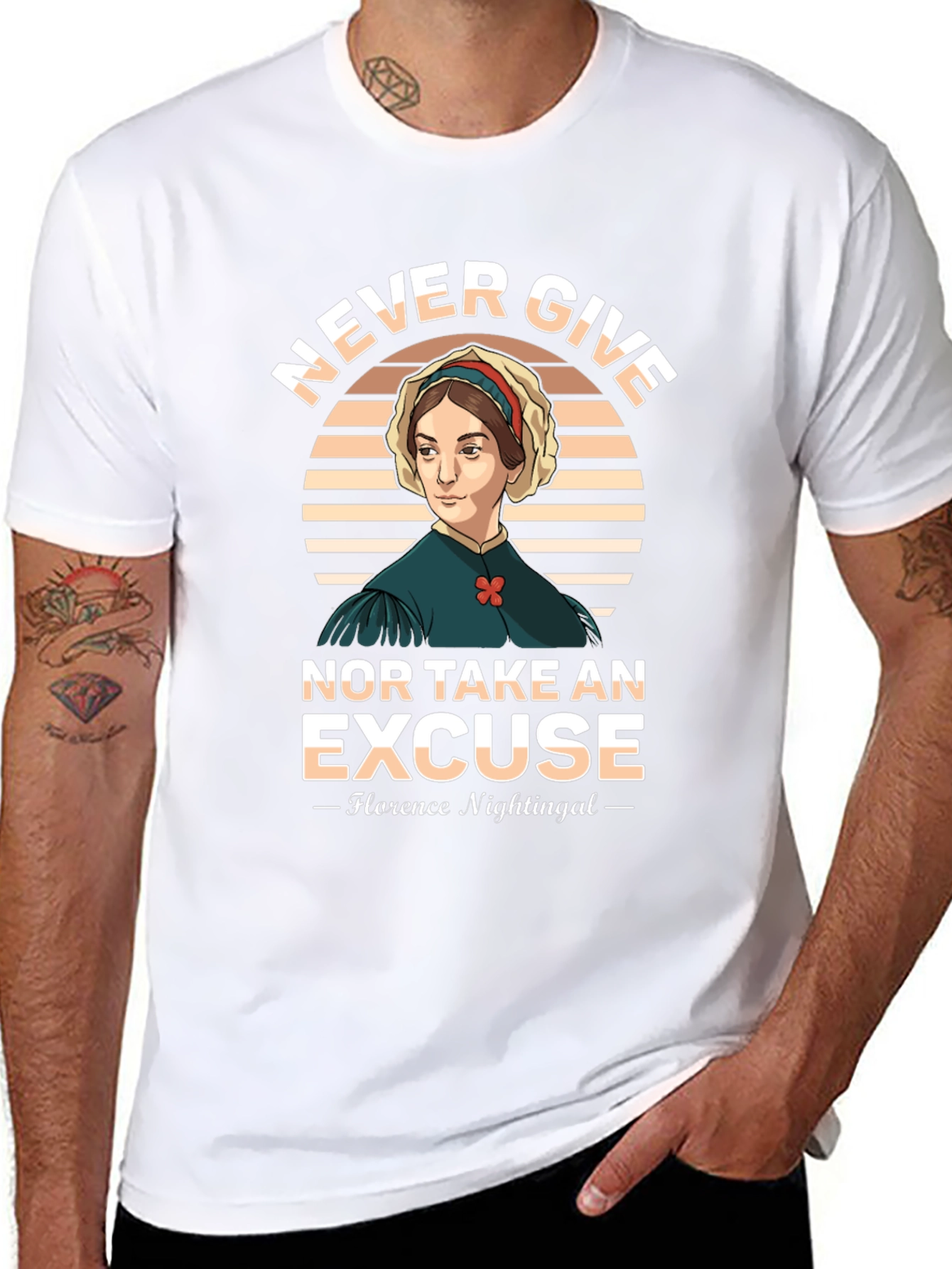 Florence Nightingale T-Shirt - Never Give Up
