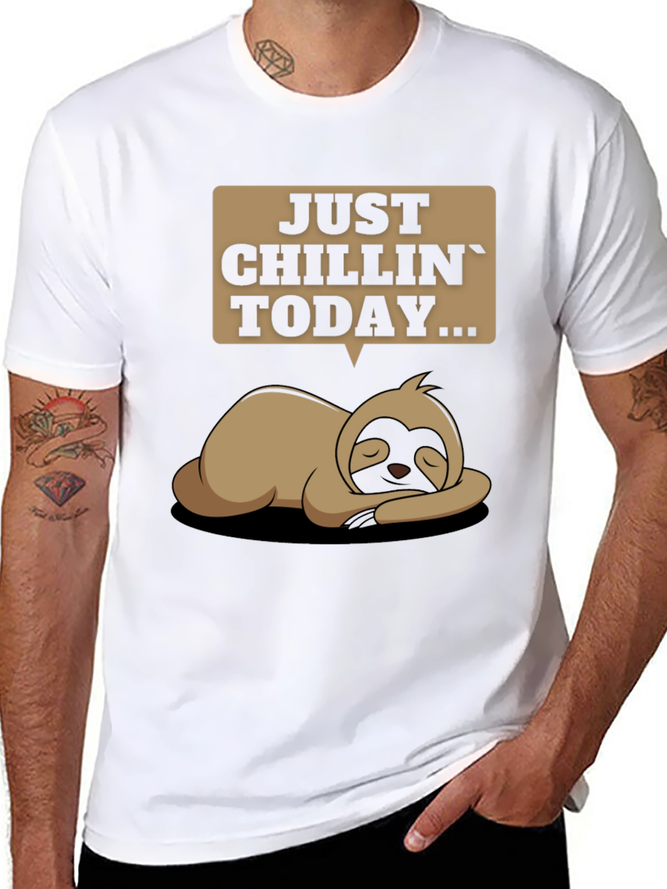 Just Chillin Sloth T-Shirt - Funny Relax Tee