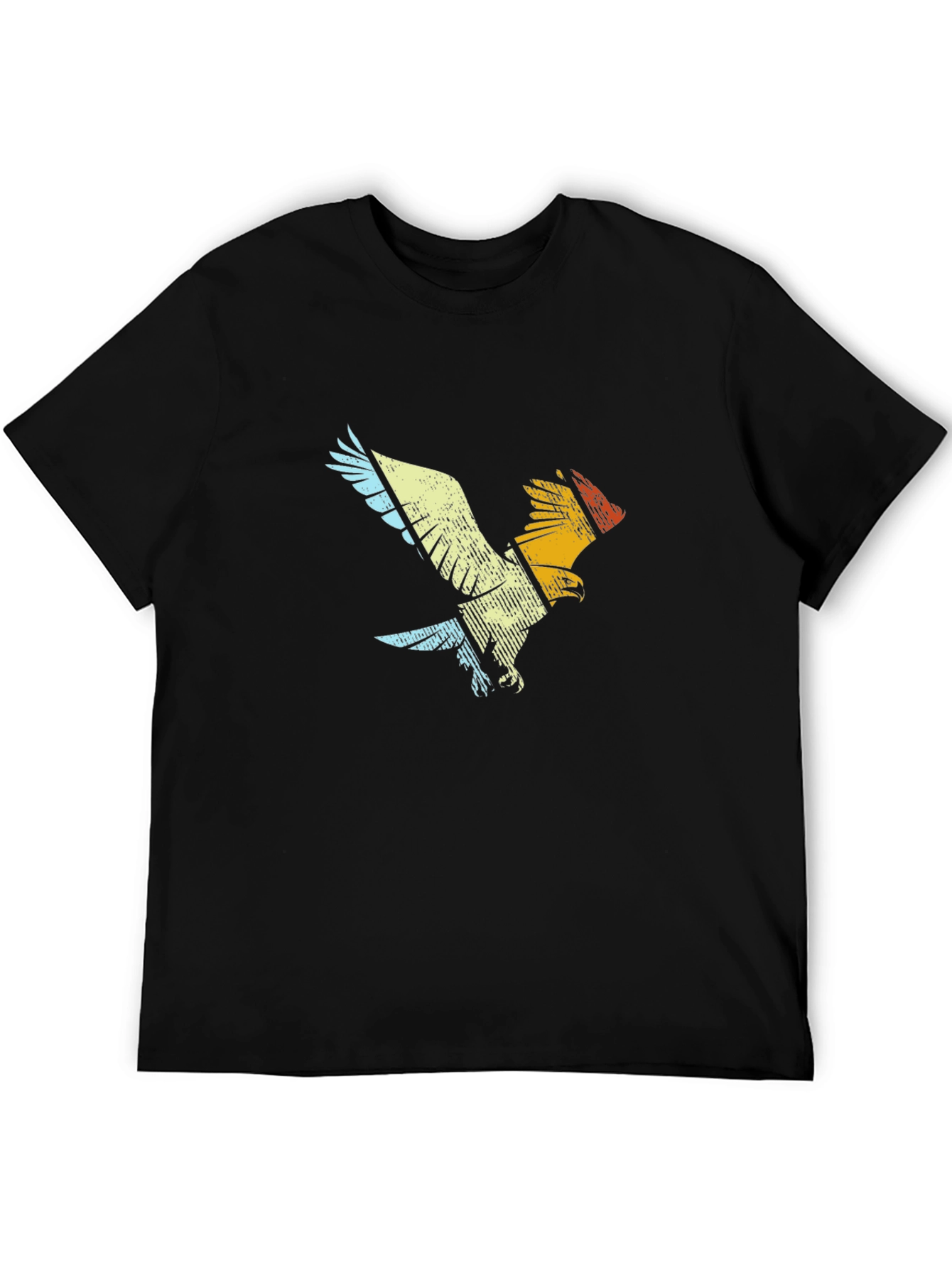 Retro Eagle Graphic Tee - Black