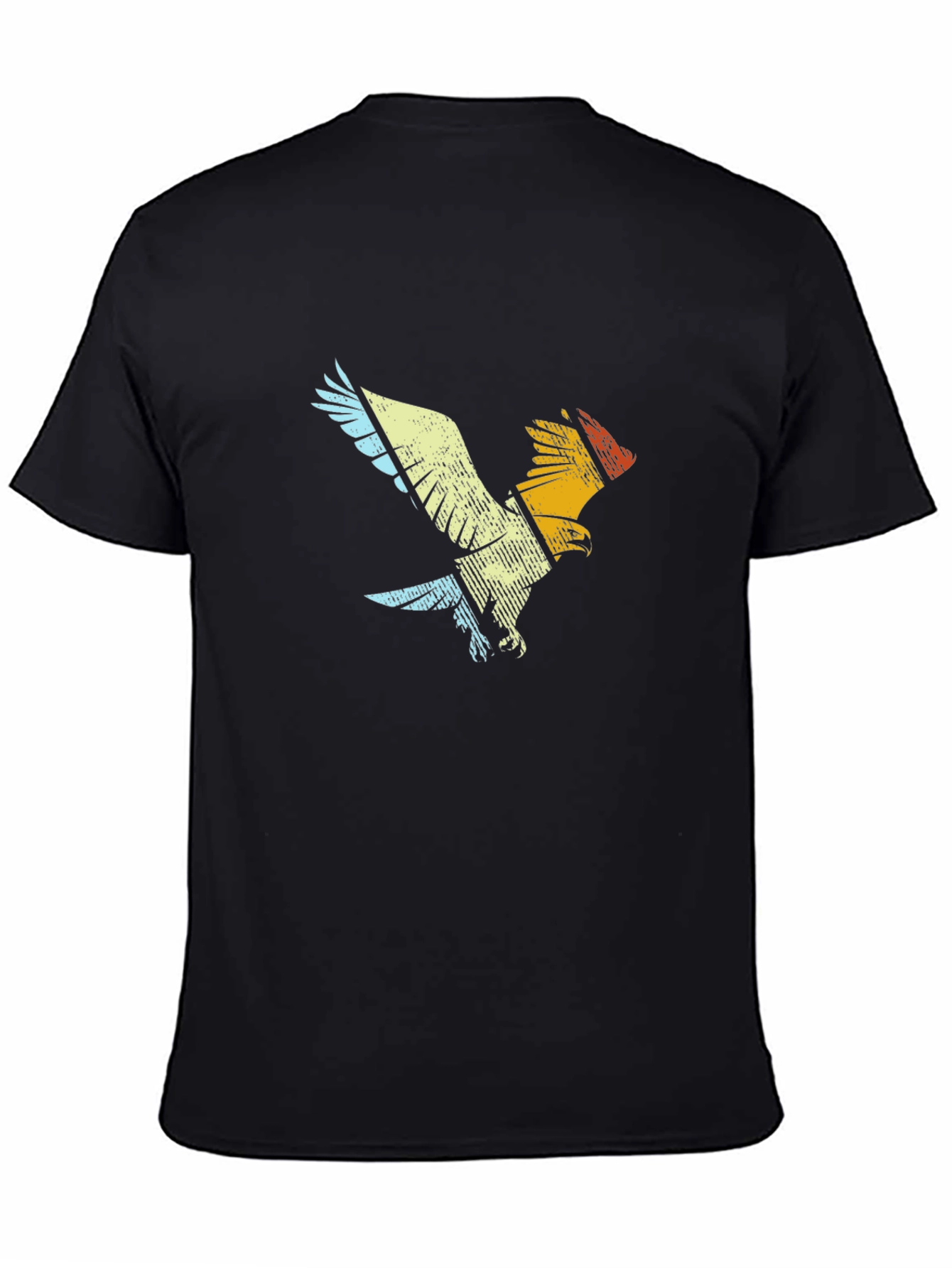 Retro Eagle Graphic Tee - Black