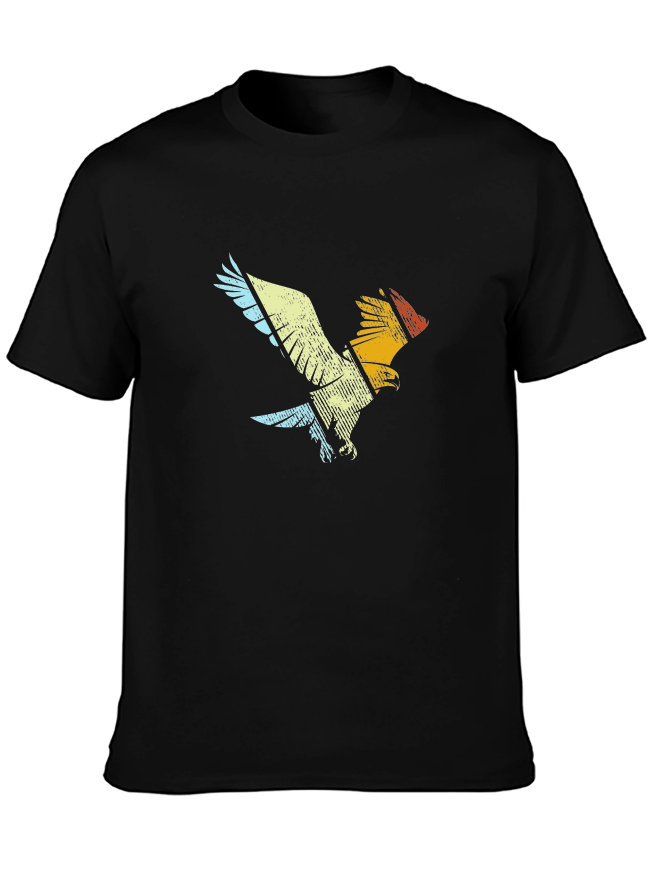 Retro Eagle Graphic Tee - Black