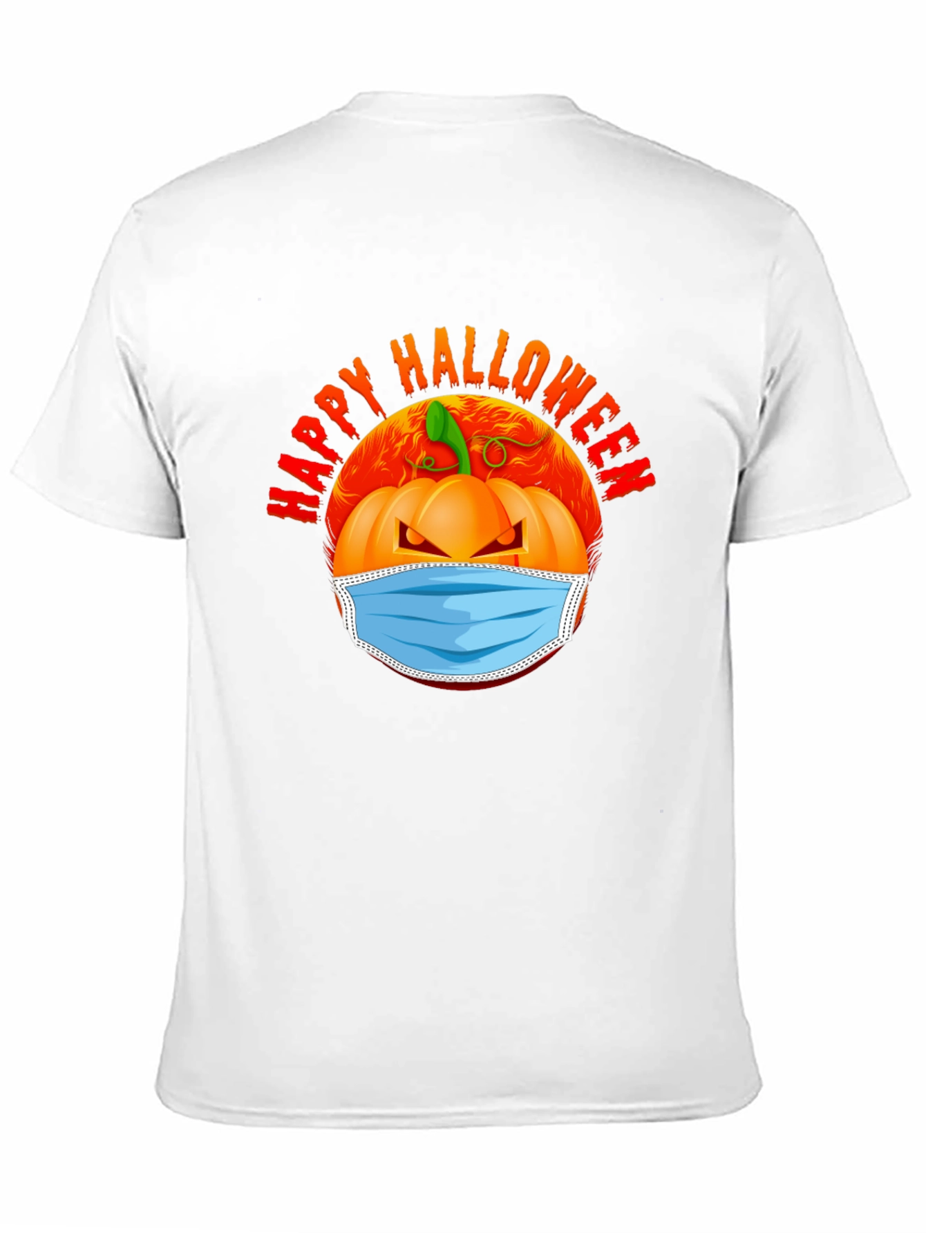 Halloween Pumpkin Mask Graphic Tee