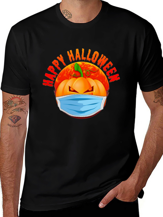 Halloween Pumpkin Mask Graphic Tee