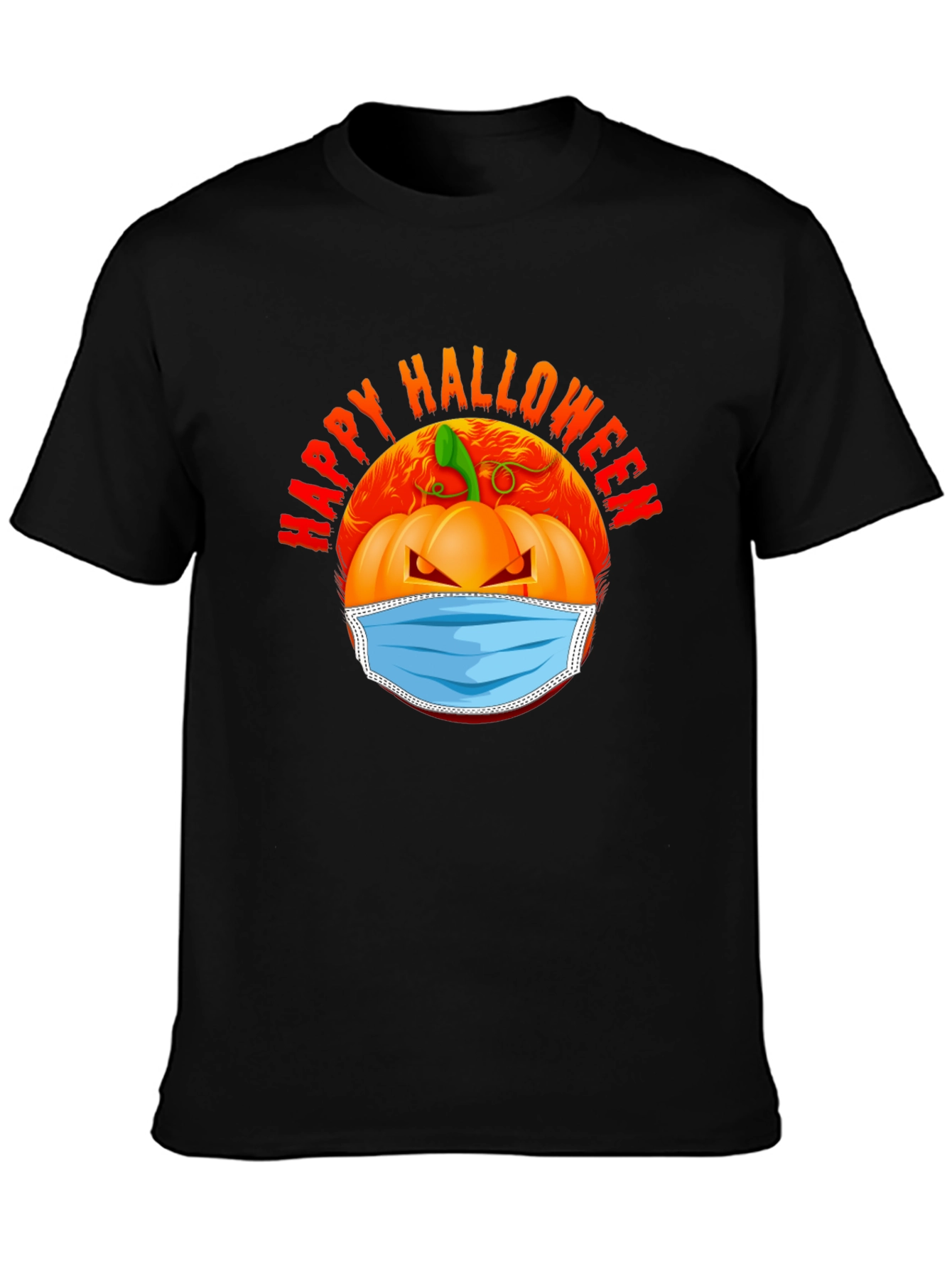 Halloween Pumpkin Mask Graphic Tee