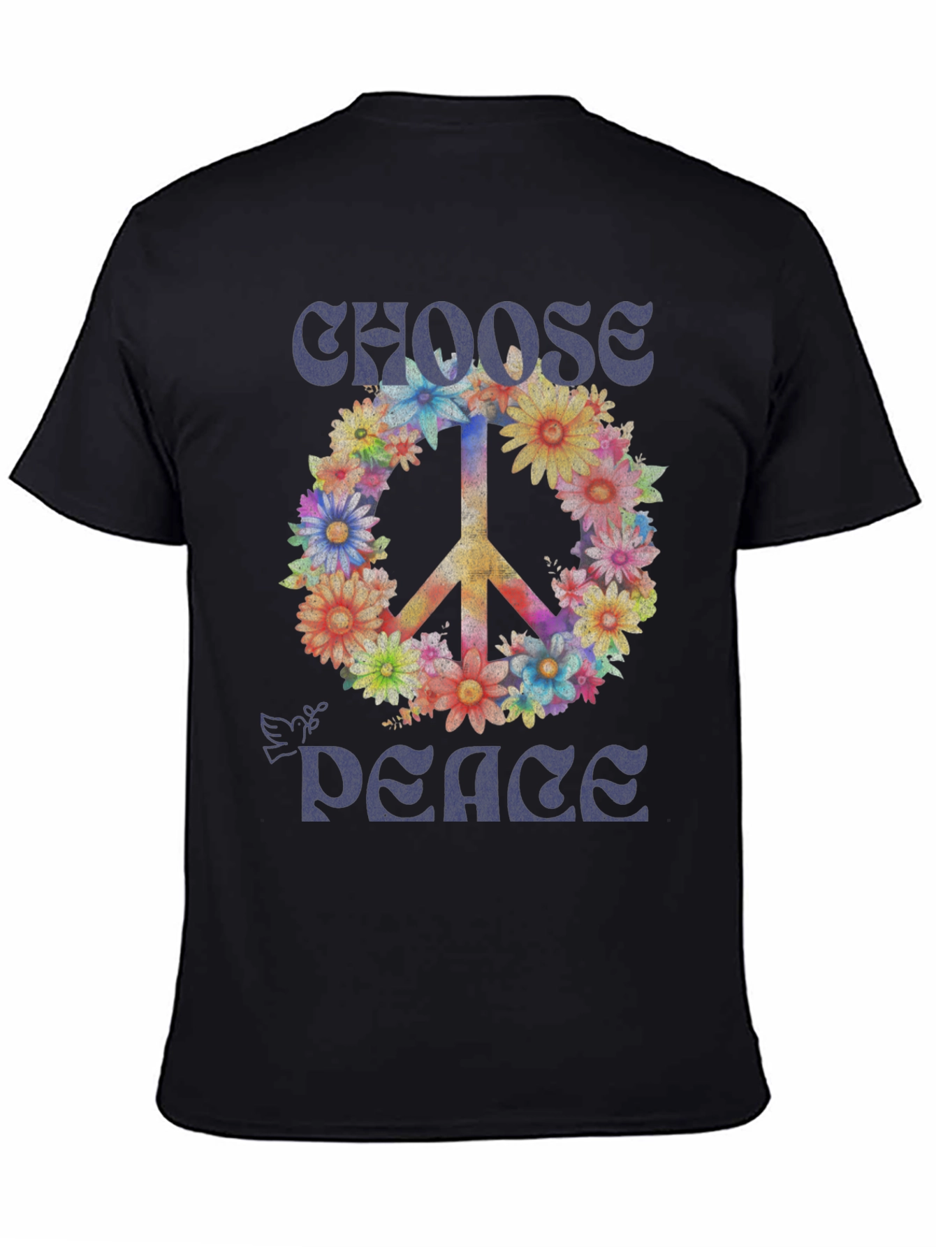 Choose Peace Floral Graphic T-Shirt