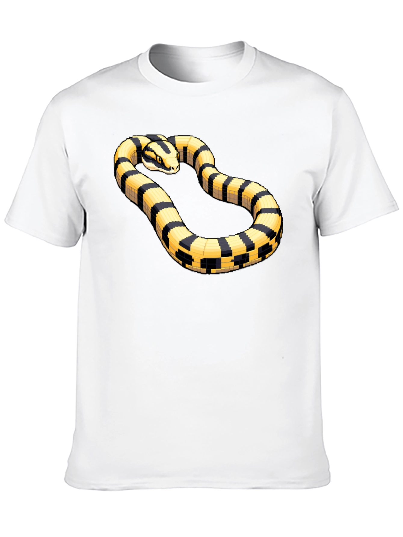 Striking Snake Tee - Pixel Art Style