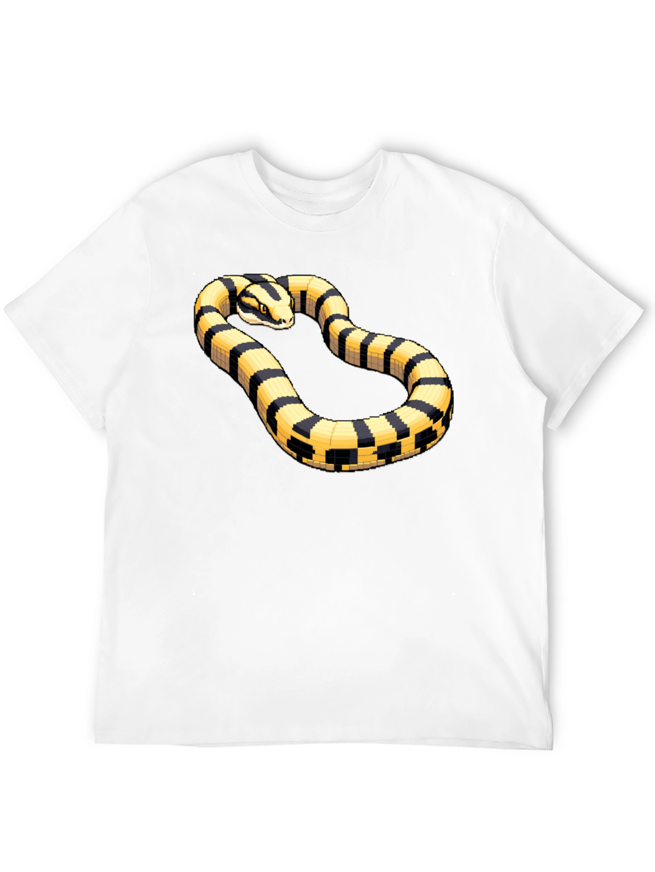 Striking Snake Tee - Pixel Art Style