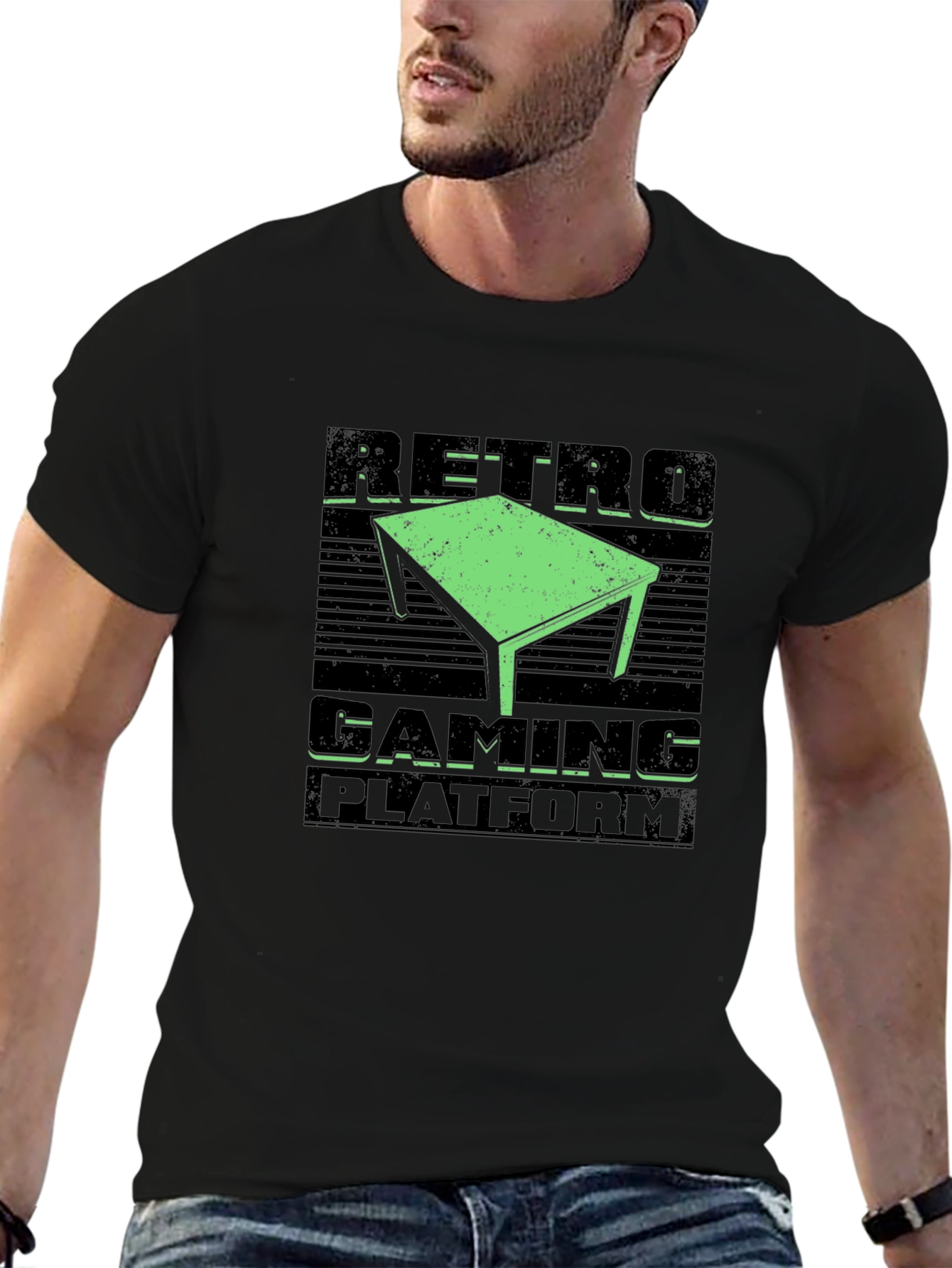 Retro Gaming Platform Graphic T-Shirt