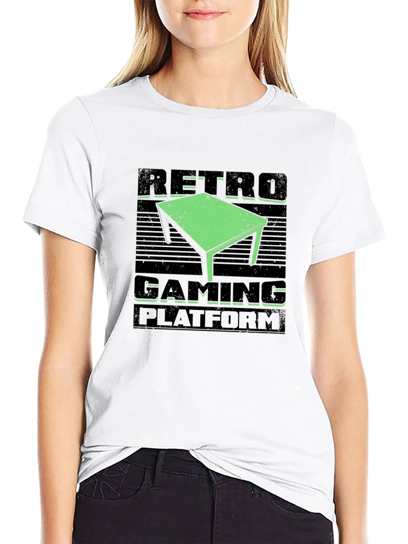Retro Gaming Platform Graphic T-Shirt
