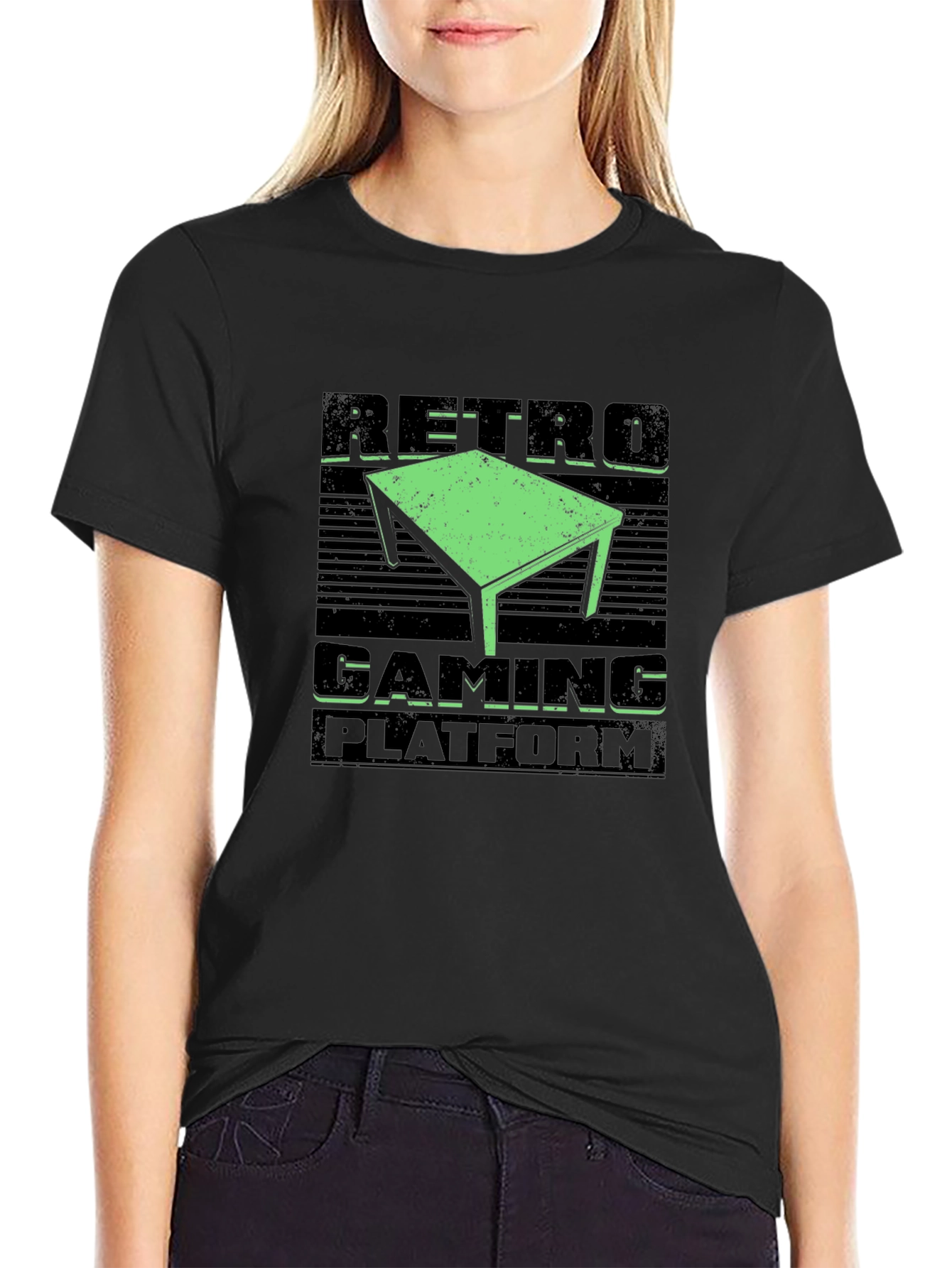 Retro Gaming Platform Graphic T-Shirt
