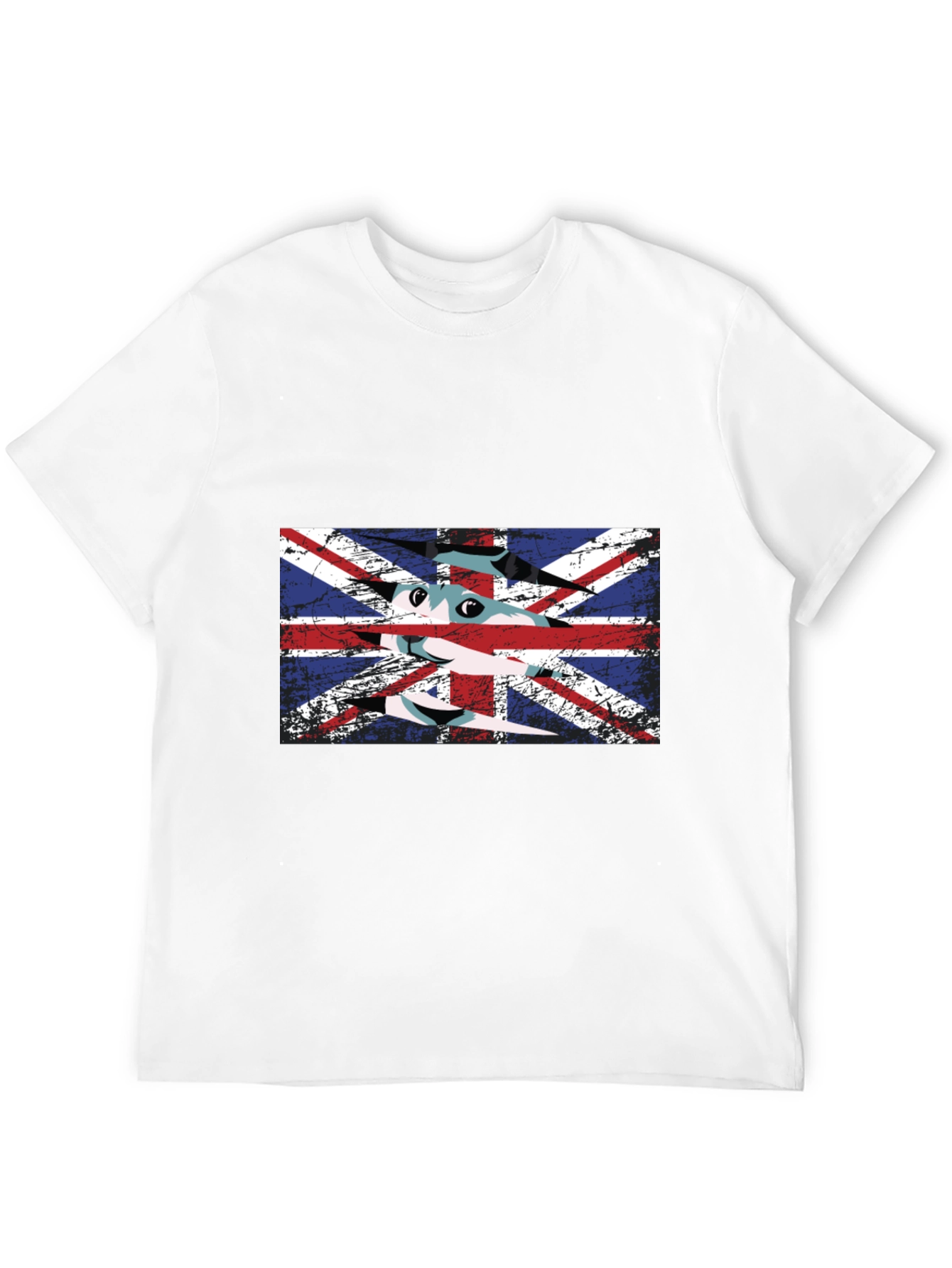 British Flag Cat Graphic T-Shirt
