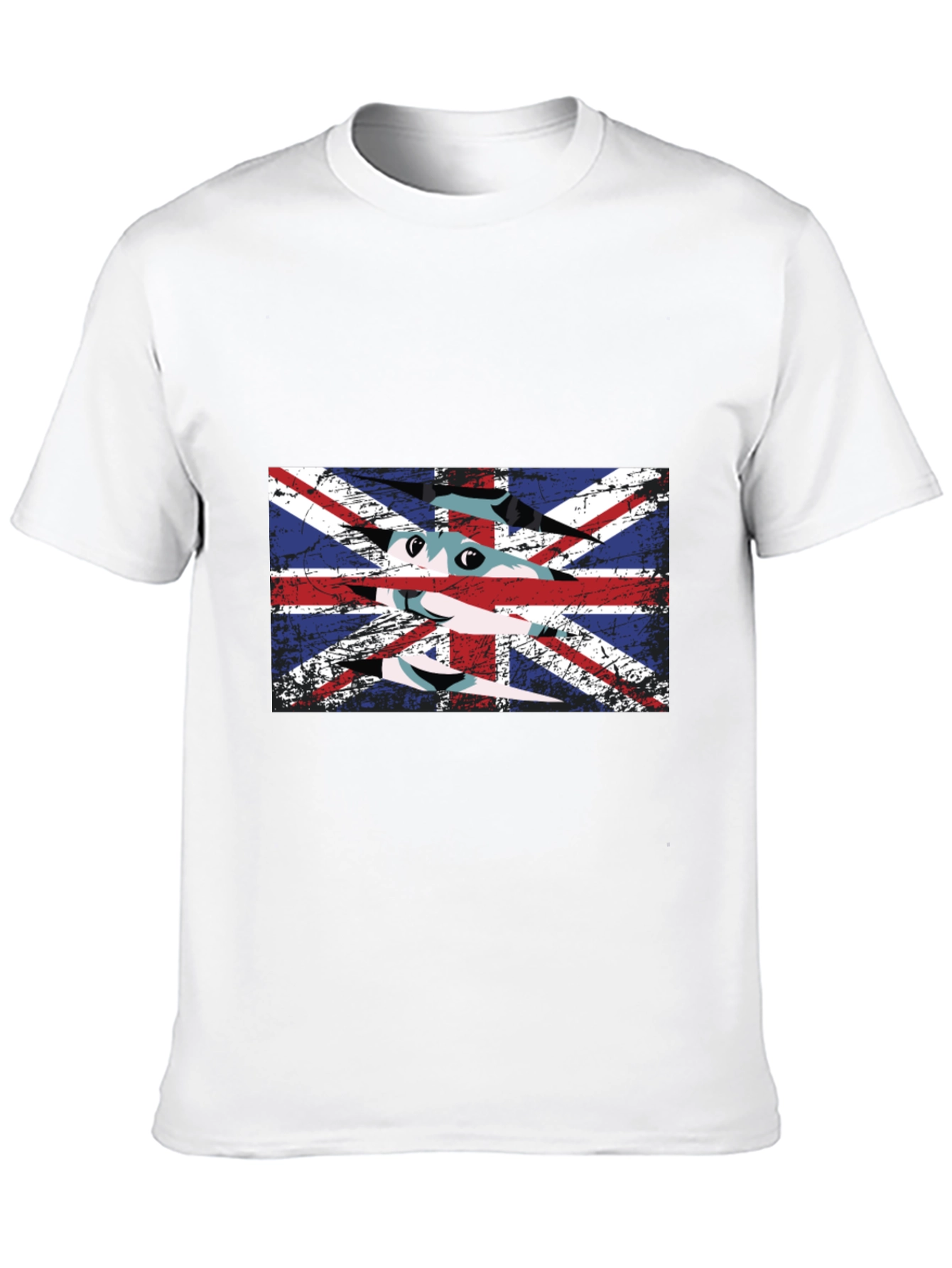 British Flag Cat Graphic T-Shirt