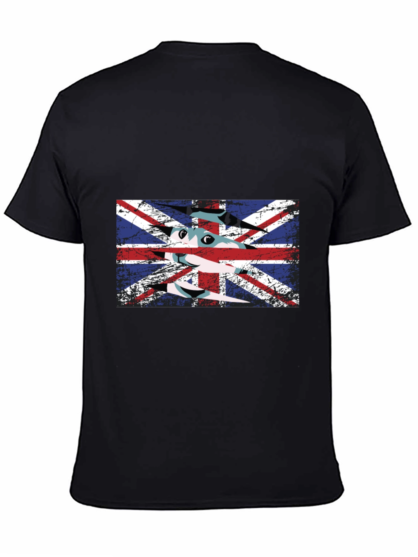 British Flag Cat Graphic T-Shirt