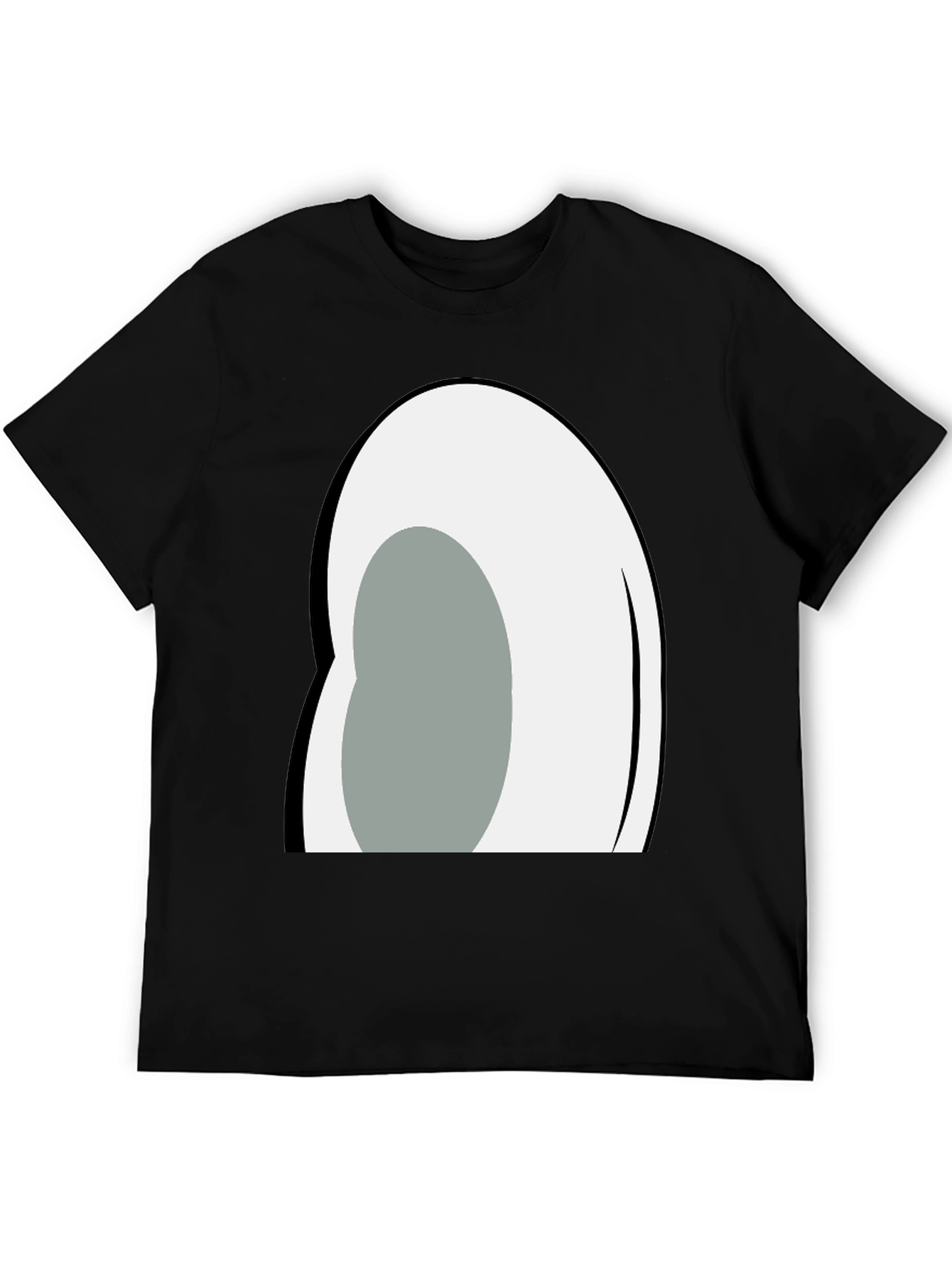 Cartoon Eye Graphic Black T-Shirt