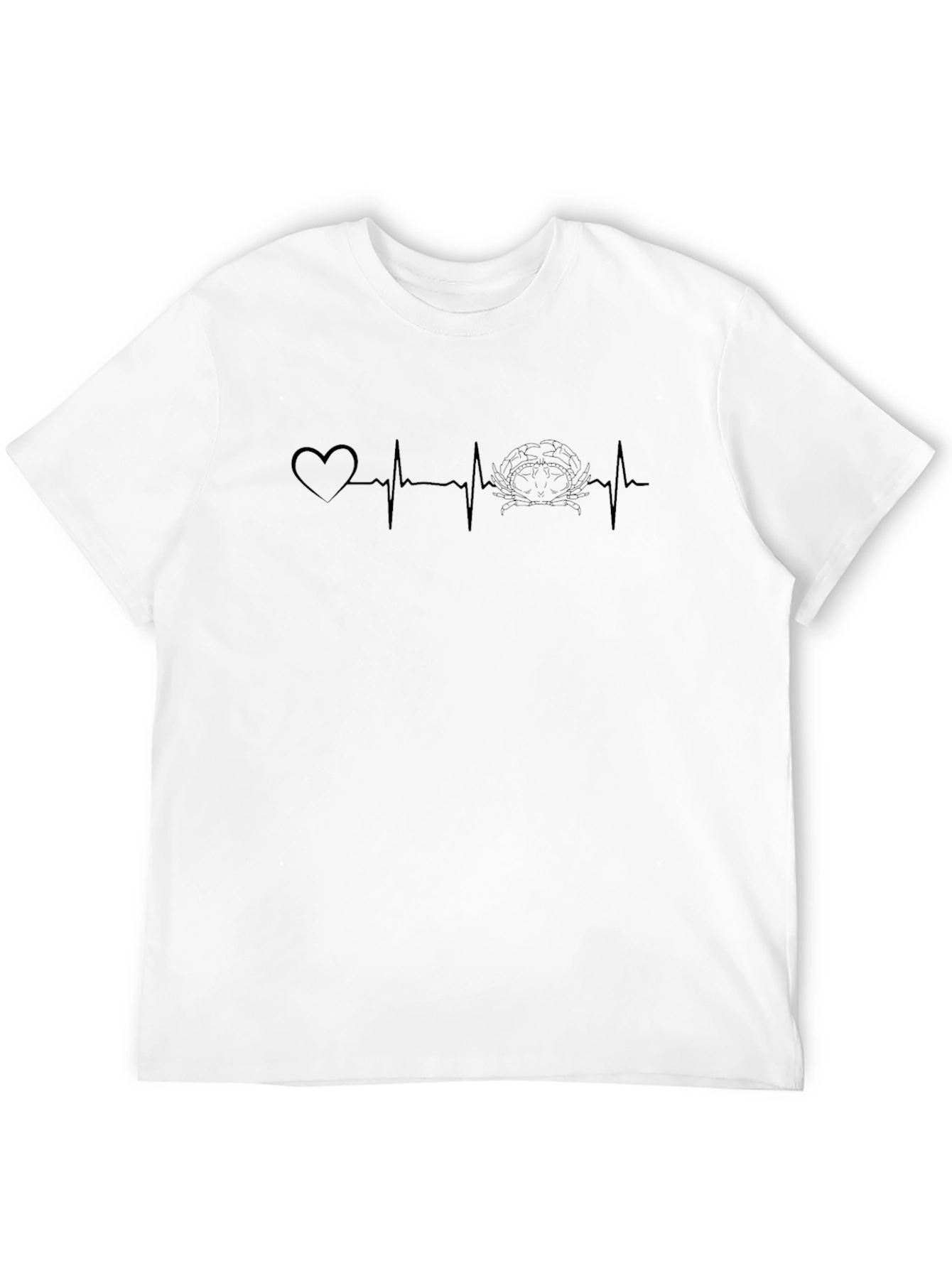 Crab Lover Heartbeat Graphic Tee