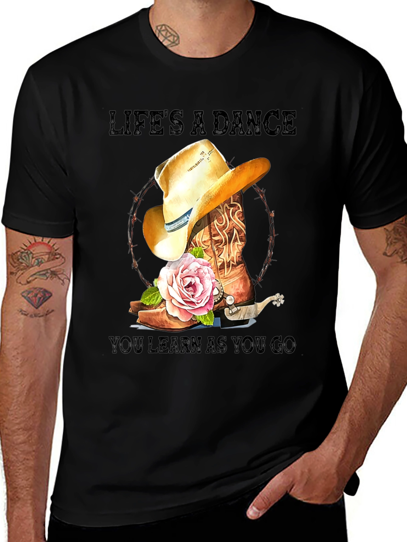 Lifes a Dance Cowboy Boot T-Shirt