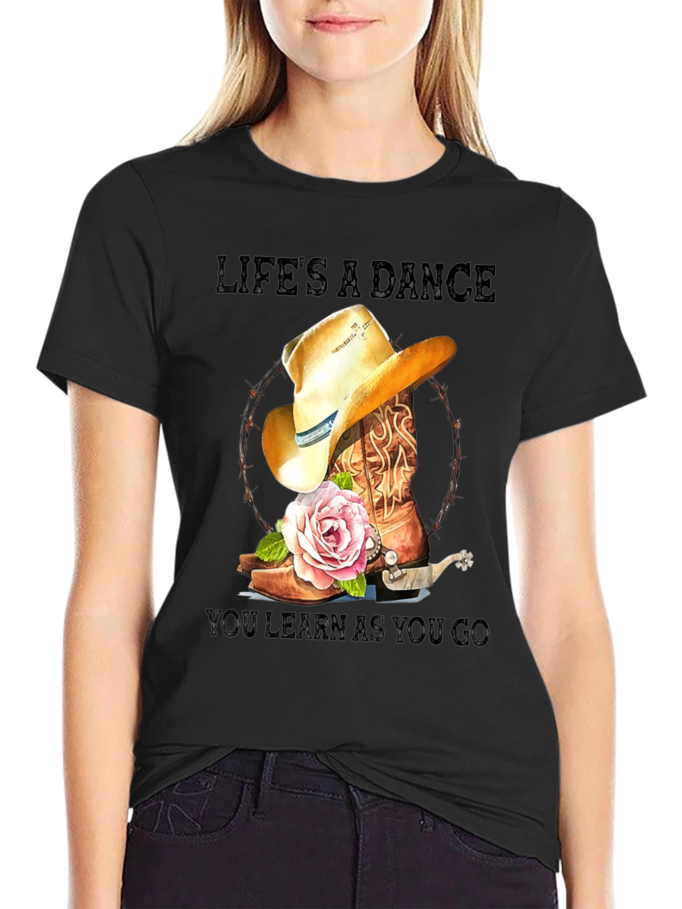Lifes a Dance Cowboy Boot T-Shirt